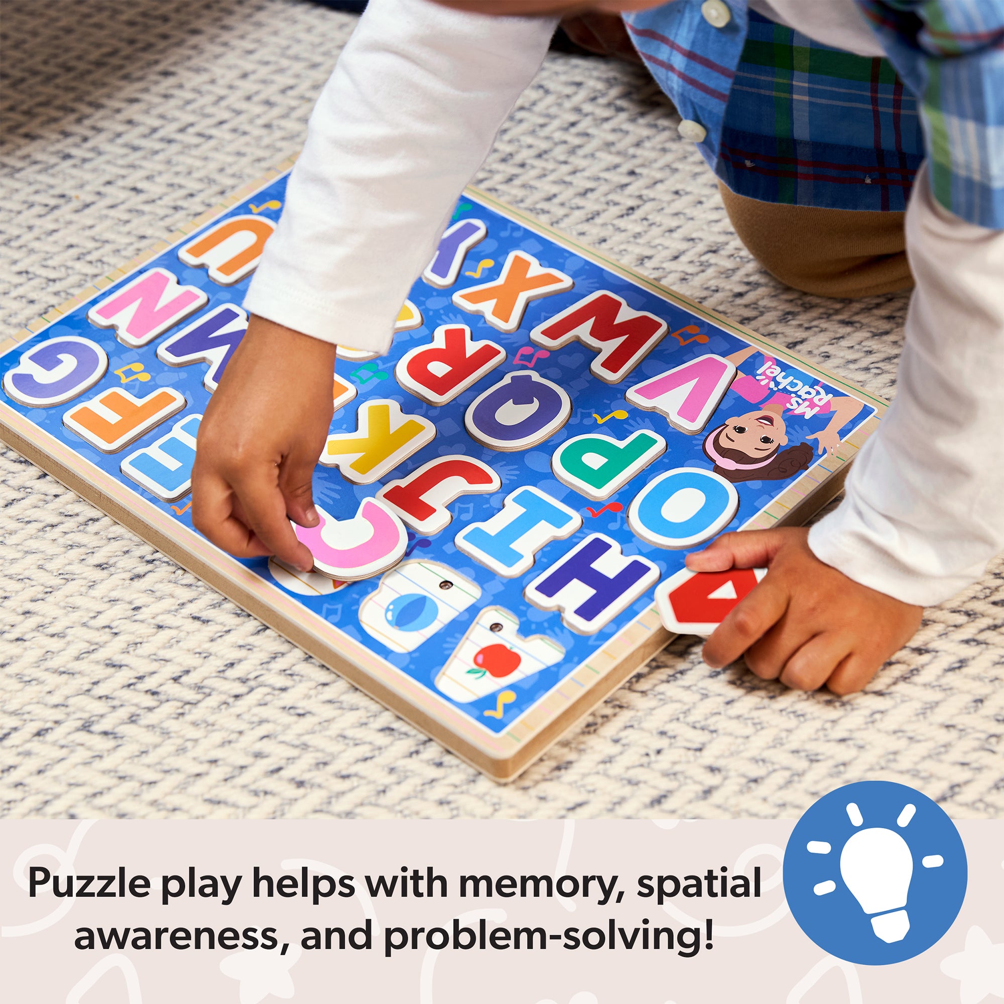 Ms. Rachel? Wooden Phonics Alphabet Sound Puzzle - 24 Pieces - Image 5