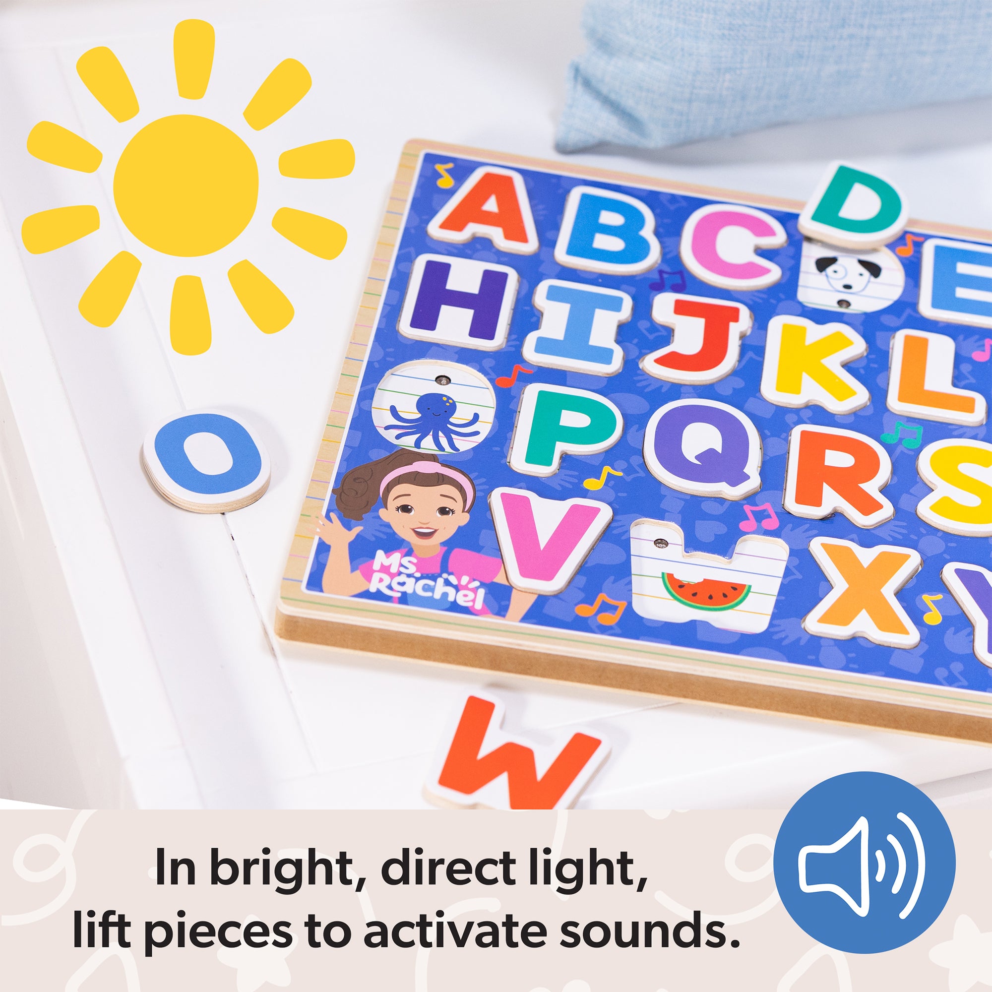 Ms. Rachel? Wooden Phonics Alphabet Sound Puzzle - 24 Pieces - Image 2