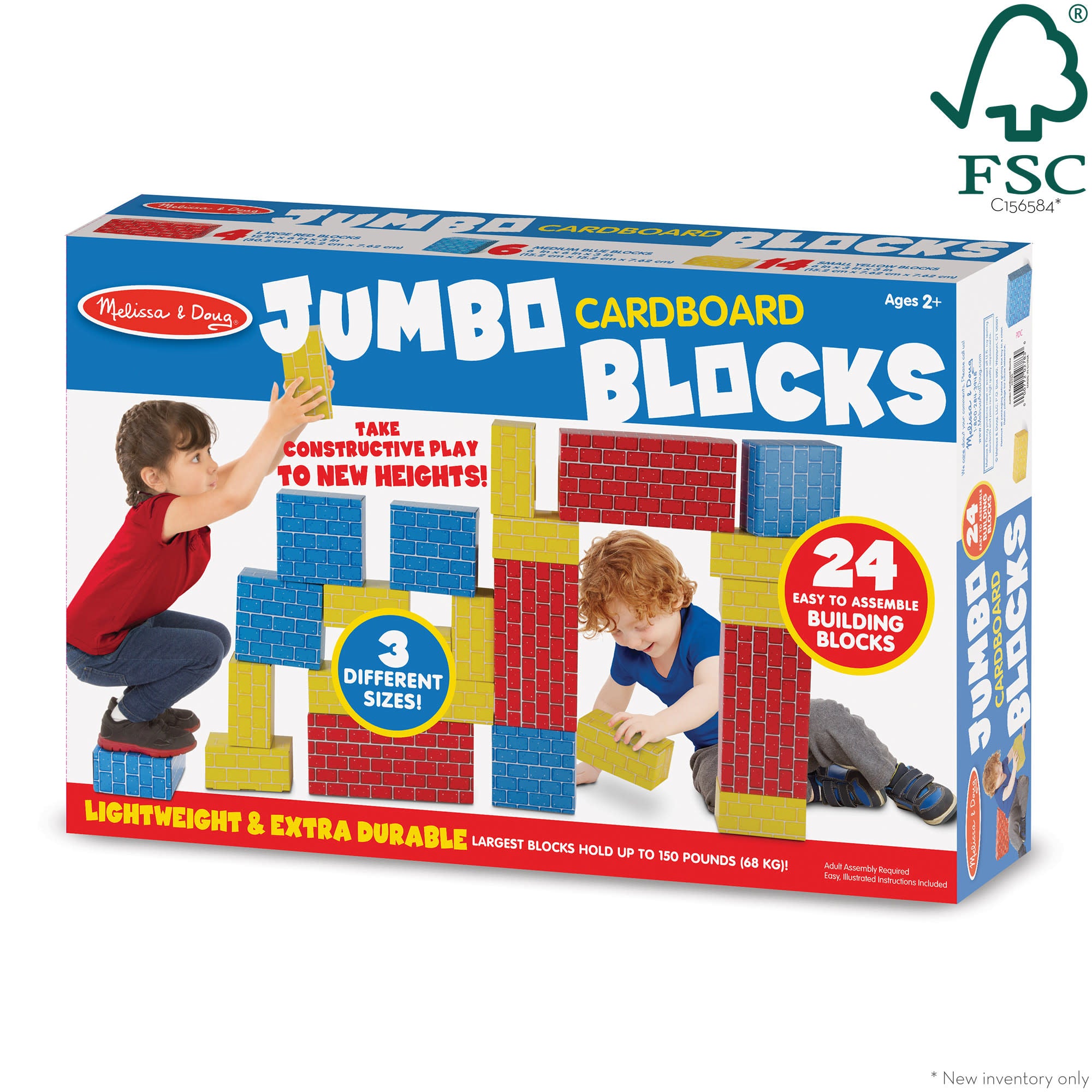 Jumbo Cardboard Blocks - 24 Pieces - Image 3
