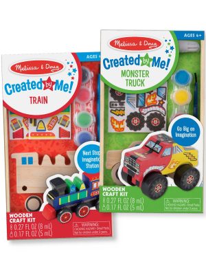 Created by Me!? Vehicles Craft Kit 2-Pack: Monster Truck. Train