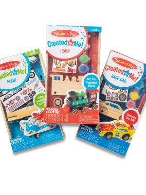 Createed by Me!? Vehicle Craft Kit 3-Pack: Plane. Train. Race Car