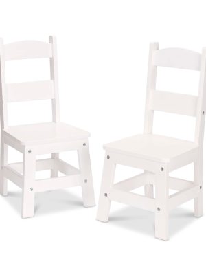 Wooden Chair Pair  - White
