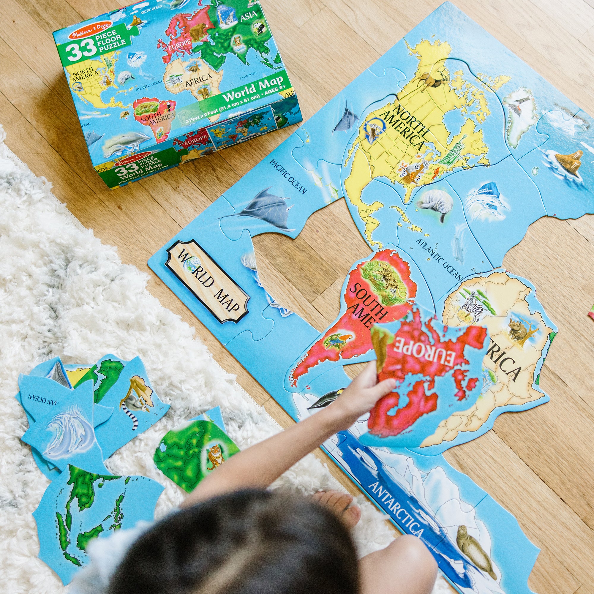 World Map Floor Puzzle - 33 Pieces - Image 4