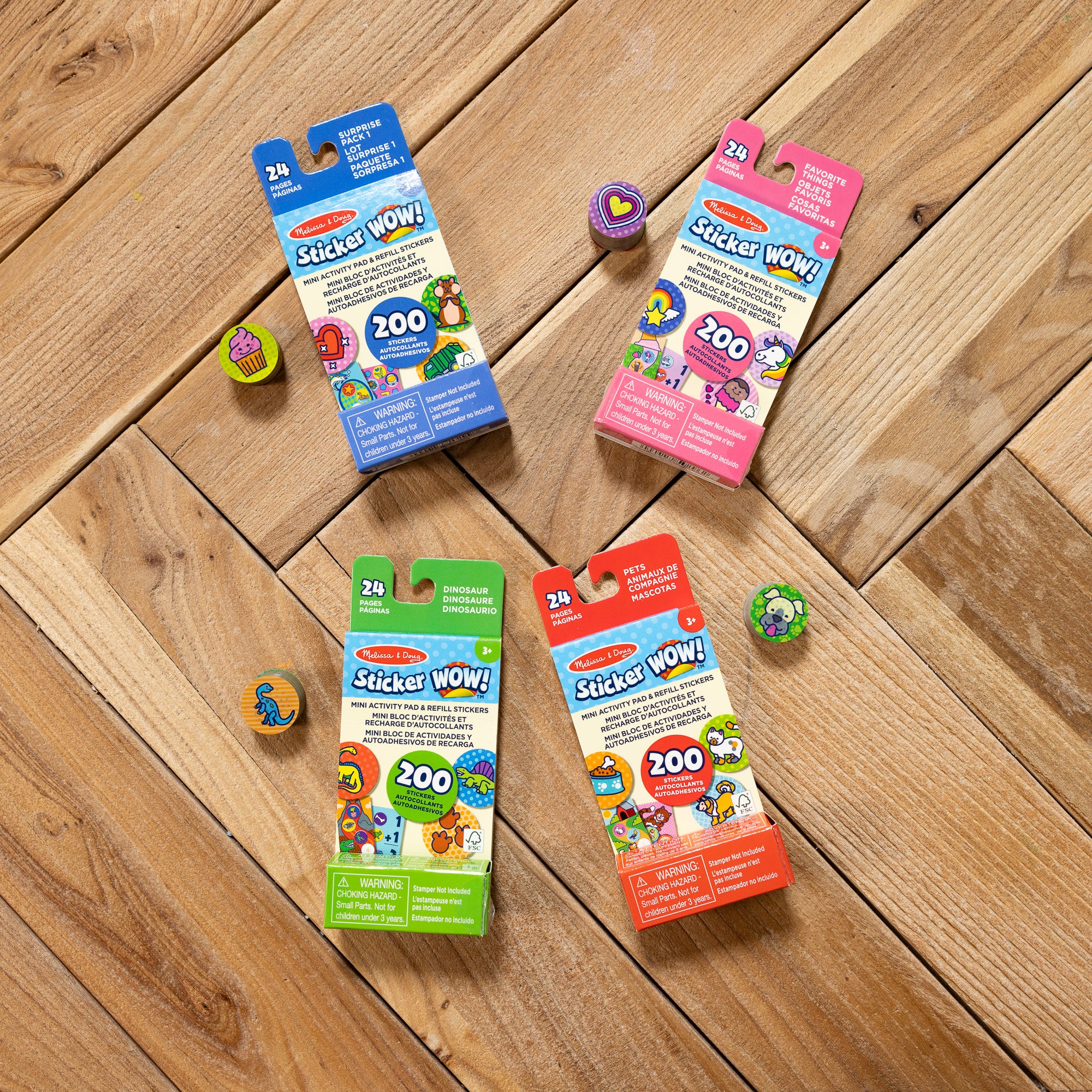 Sticker WOW!? Mini Activity Pad and Refill Stickers 4-Pack (Dinosaur. Pets. Favorite Things. Surprise Pack 1) - Stamper Not Included - Image 8