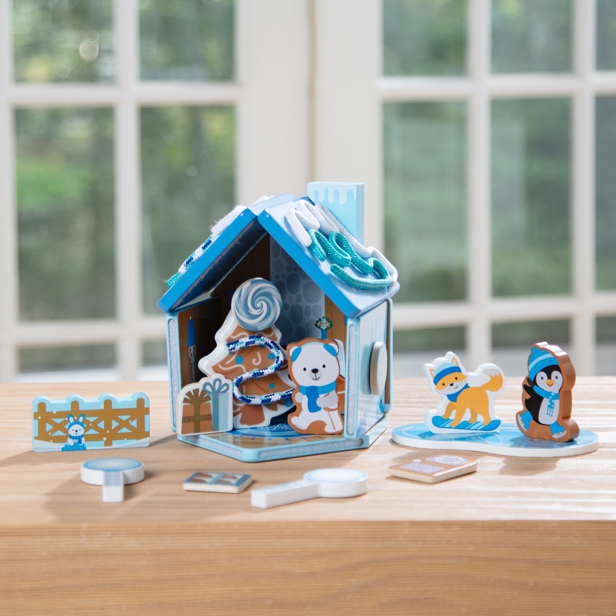 Wooden Gingerbread House Play Set ?C Winter Frost - Image 8