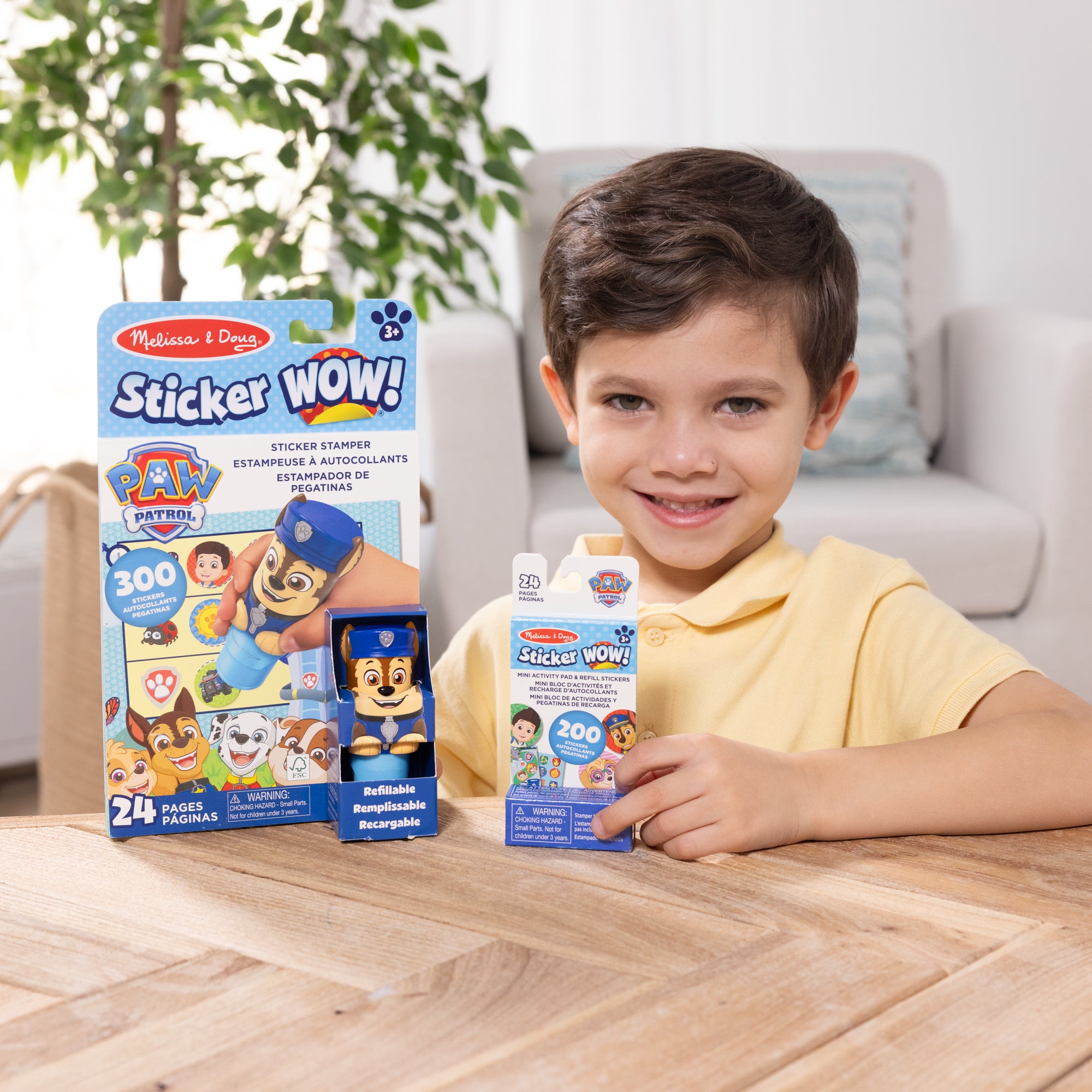 Sticker WOW!? PAW Patrol Chase Bundle: Activity Pad & Sticker Stamper + Mini Activity Pad and 200 Refill Stickers - Image 2