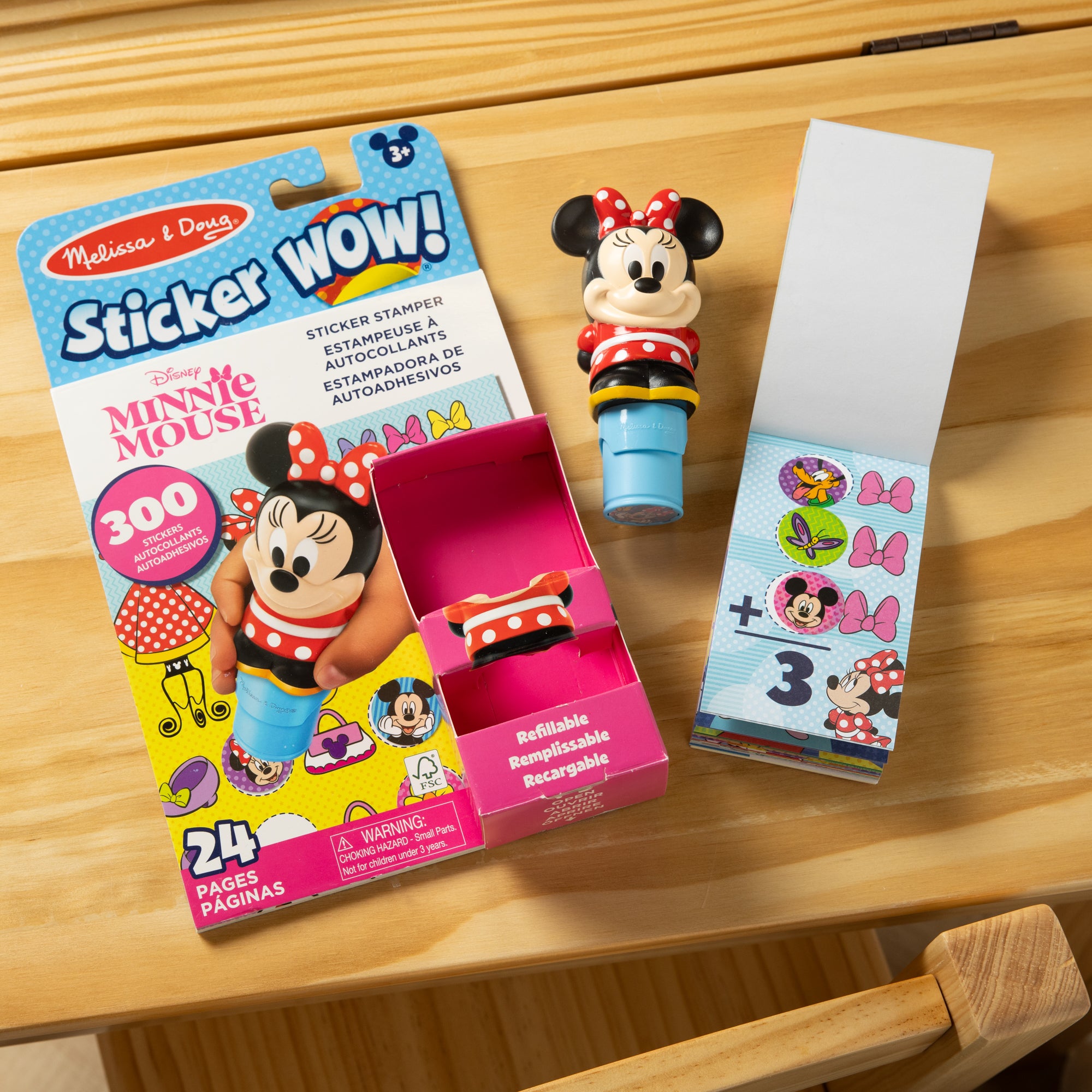 Sticker WOW!? Disney Minnie Mouse Bundle: Activity Pad & Sticker Stamper + Mini Activity Pad and 200 Refill Stickers - Image 9