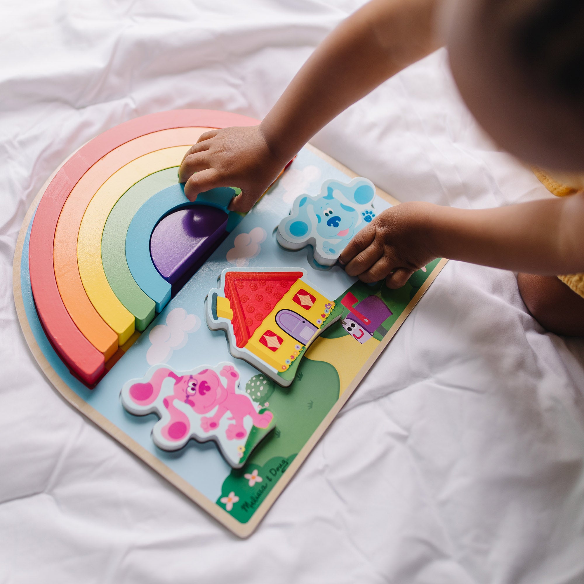 Blue's Clues & You! Wooden Rainbow Stacking Puzzle - 9 Pieces - Image 2