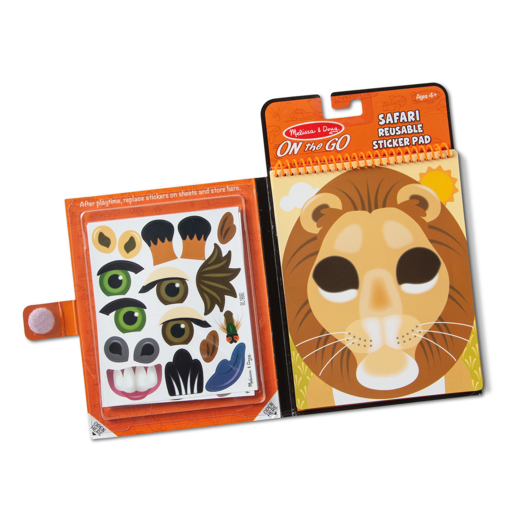 Make-a-Face ?C Safari Reusable Sticker Pad ?C On the Go Travel Activity - Image 3