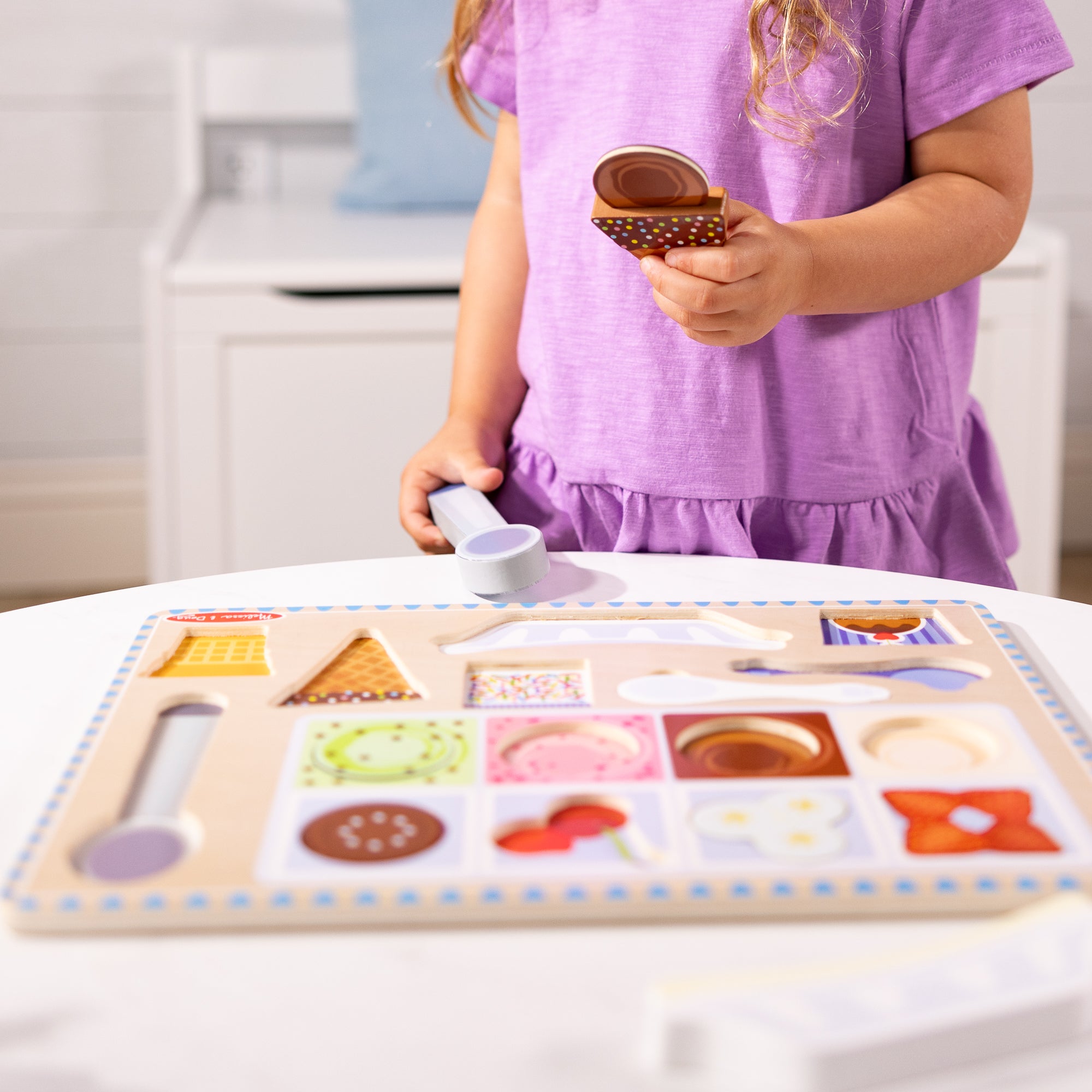 Wooden Magnetic Ice Cream Puzzle & Play Set - 16 Pieces - Image 7
