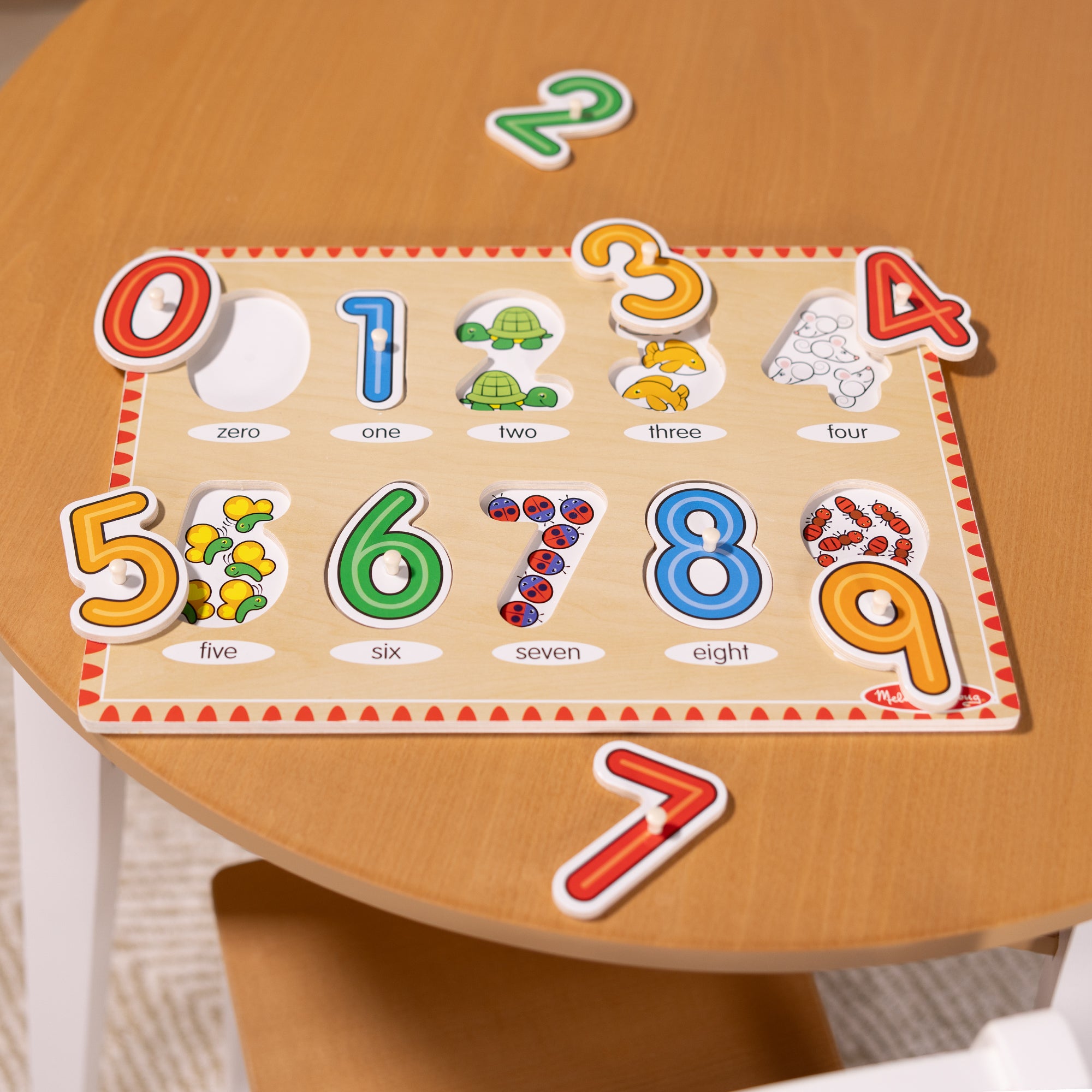 Lift & See Numbers Peg Puzzle - 10 Pieces - Image 9