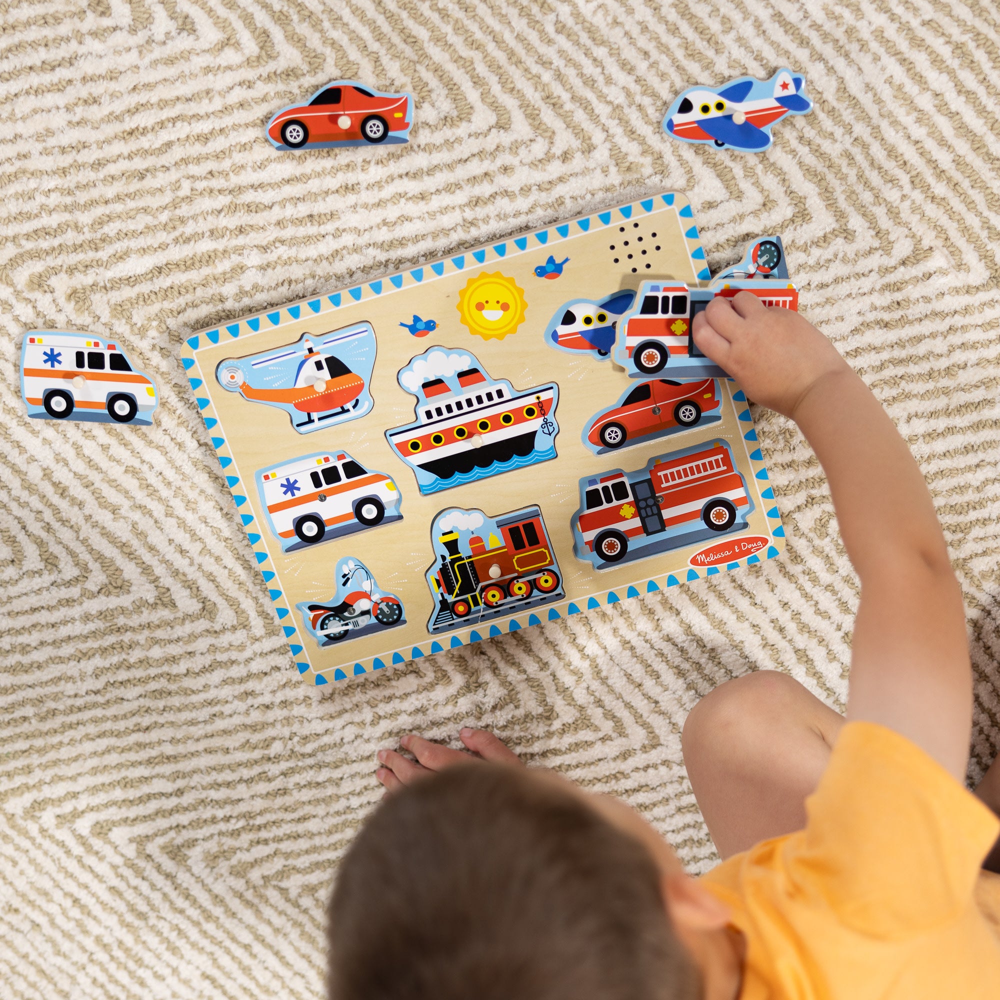 Wooden Sound Puzzle 2-Pack ?C Farm Animals. Vehicles - Image 6