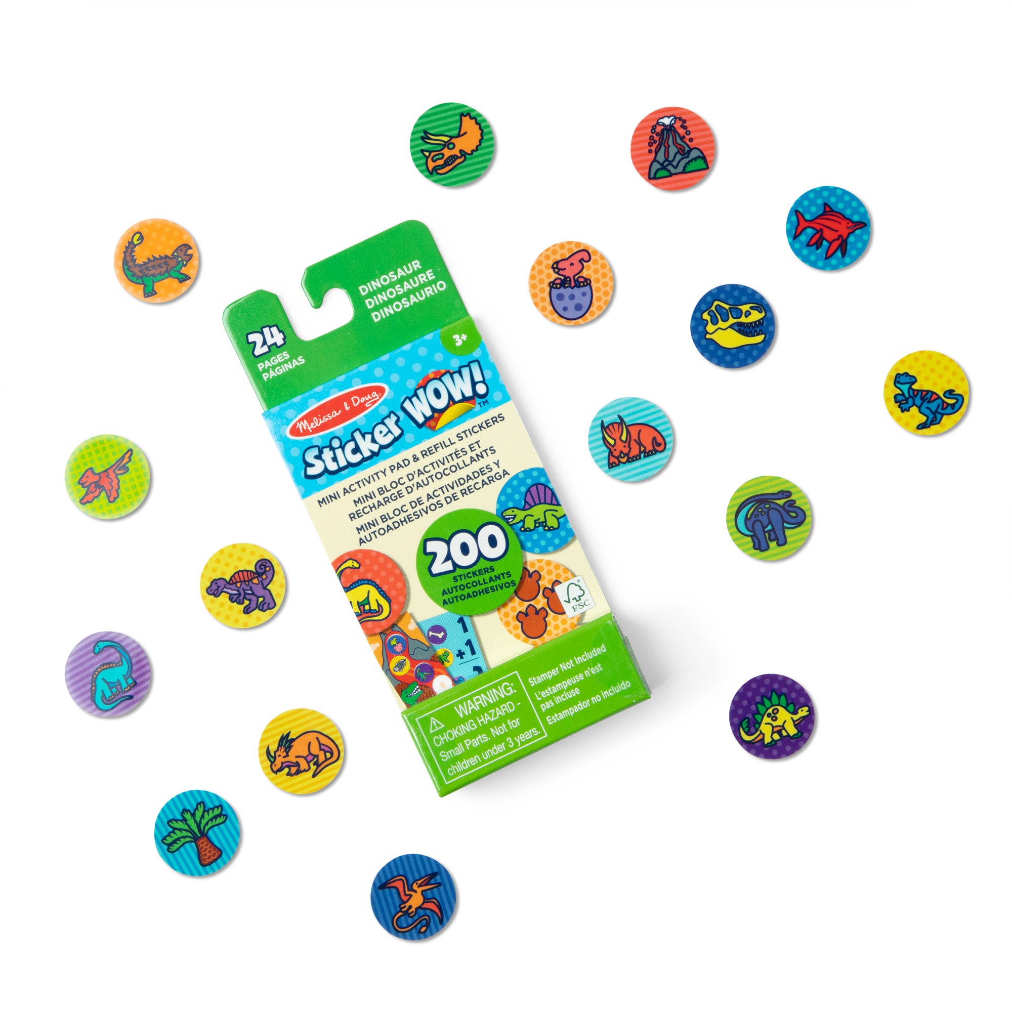 Sticker WOW!? Mini Activity Pad & Refill Stickers - Dinosaur (200+ Stickers. Stamper Not Included) - Image 3