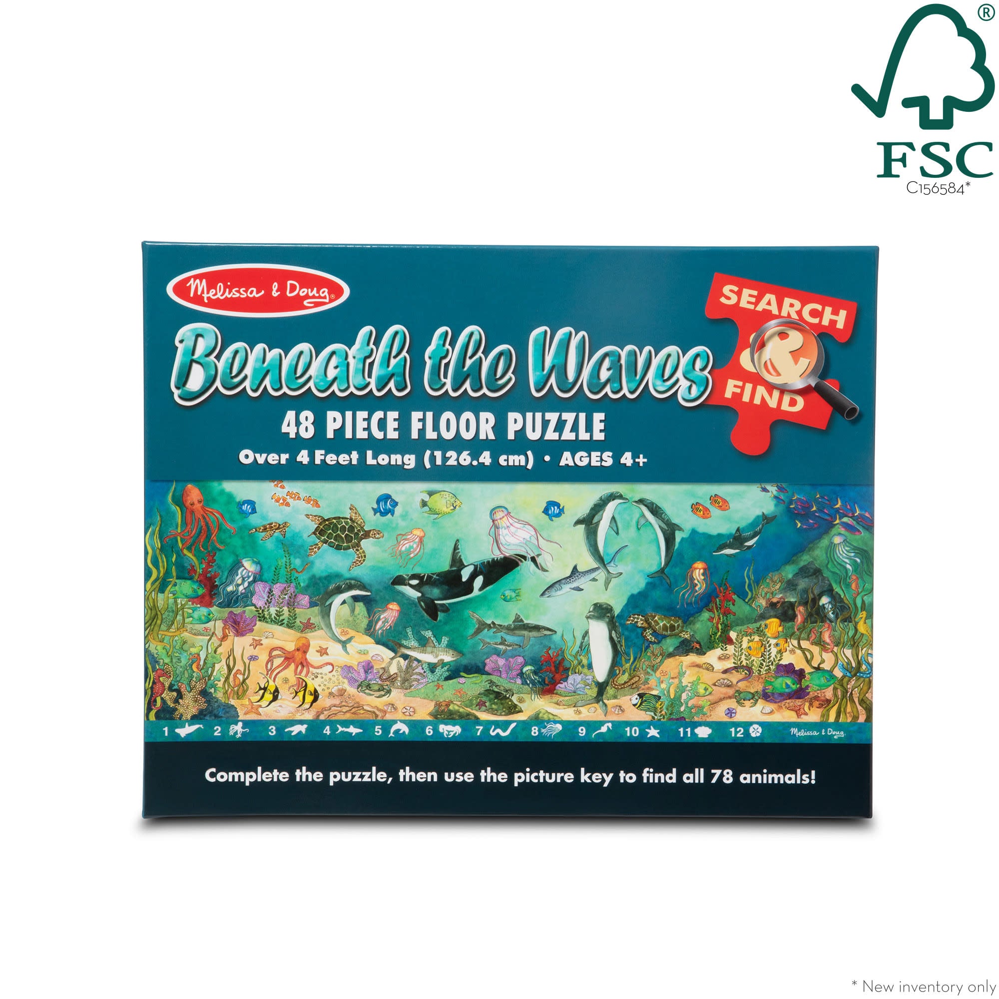 Search & Find Beneath the Waves Floor Puzzle - 48 Pieces - Image 10