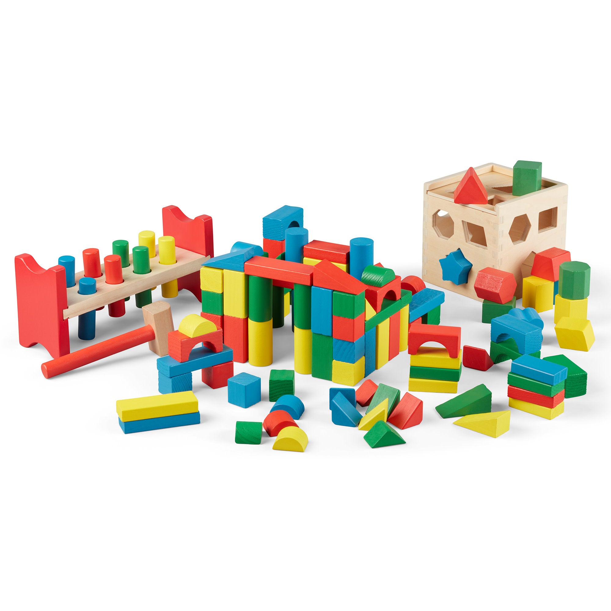 Stack. Sort & Pound Wooden Toy Collection - Image 4
