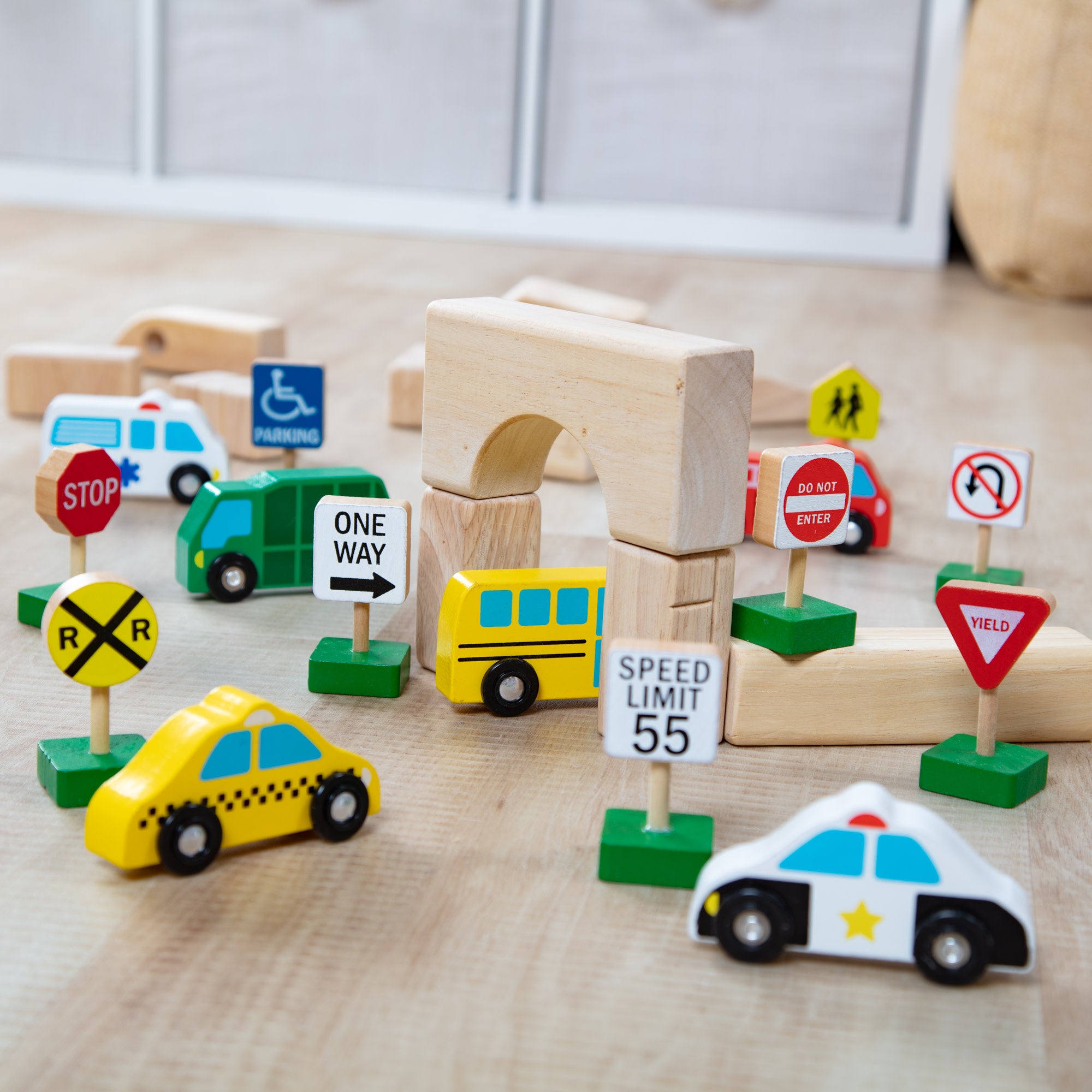 Wooden Vehicles and Traffic Signs - Image 9