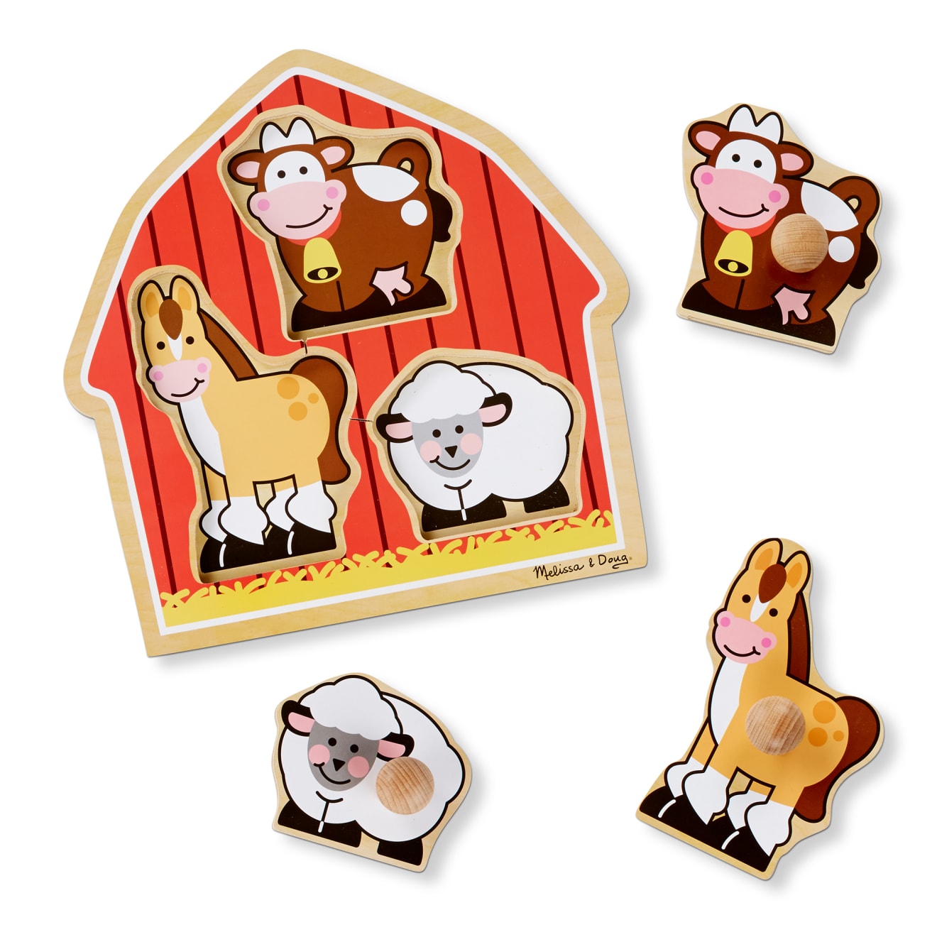 Barnyard Animals Jumbo Knob Puzzle - 3 Pieces - Image 4