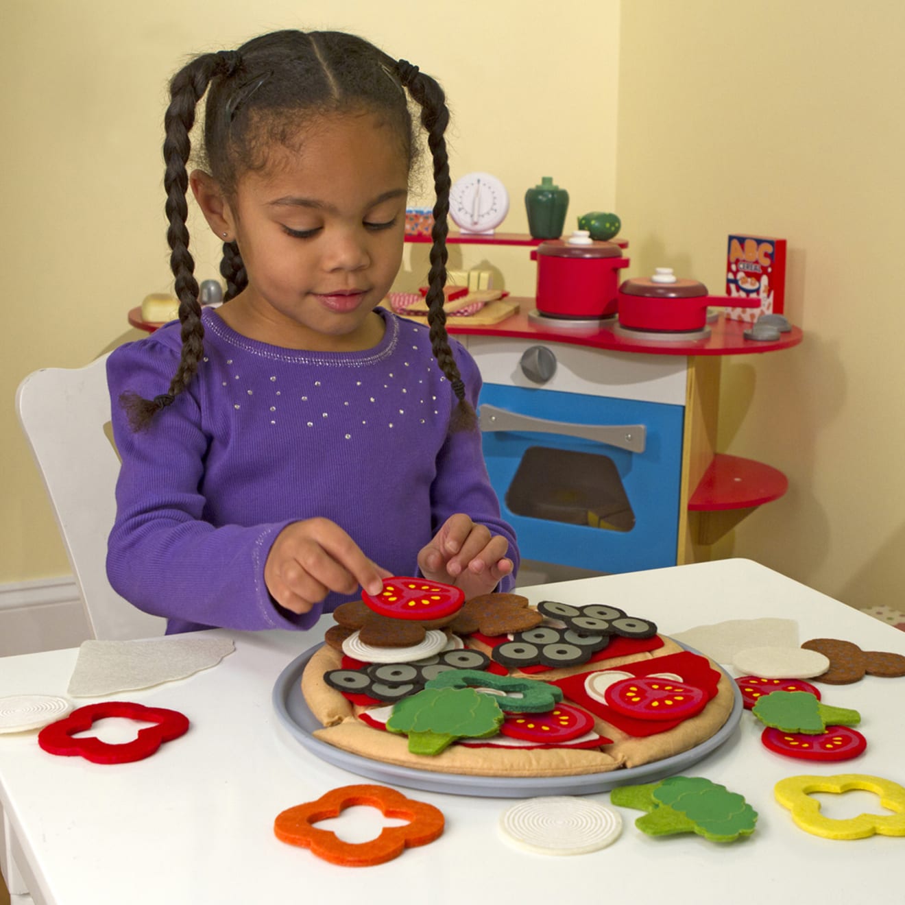 Felt Play Food - Pizza Set - Image 2