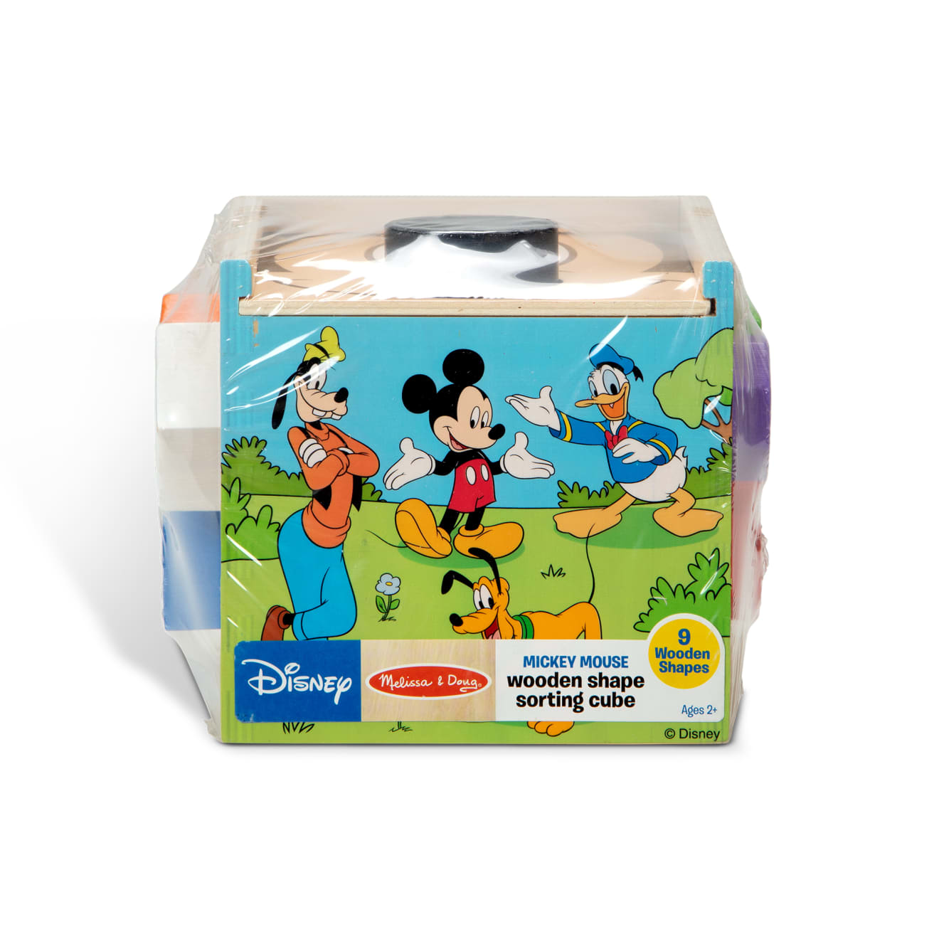 Disney Mickey Mouse & Friends Wooden Shape Sorting Cube - Image 3