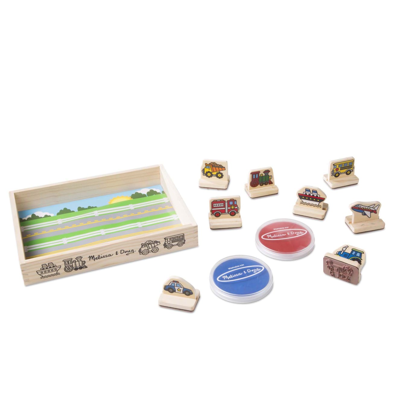 My First Wooden Stamp Set - Vehicles - Image 3