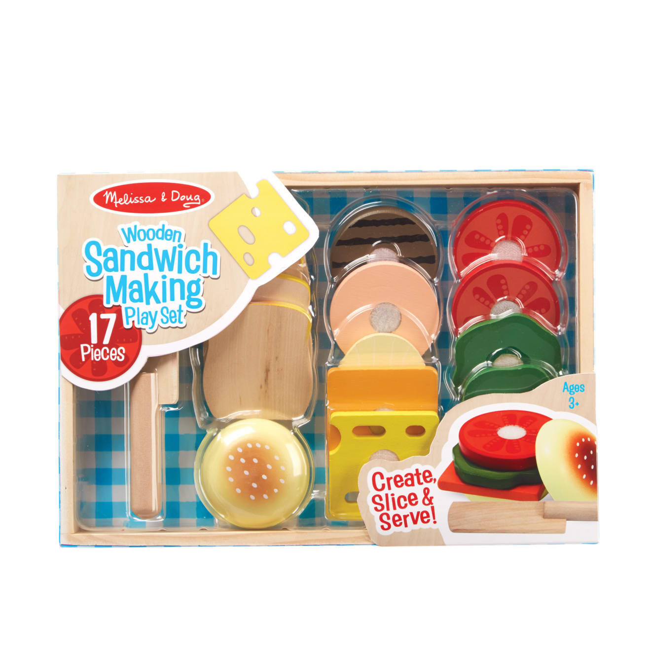 Sandwich Making Set - Wooden Play Food - Image 3