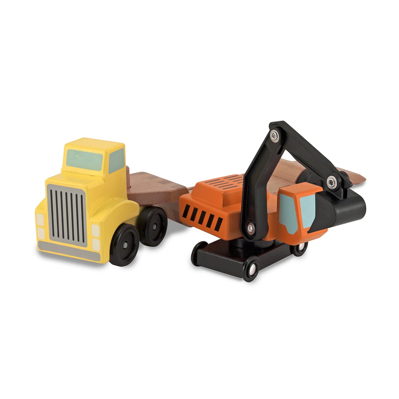 Trailer & Excavator Wooden Vehicles Play Set - Image 9