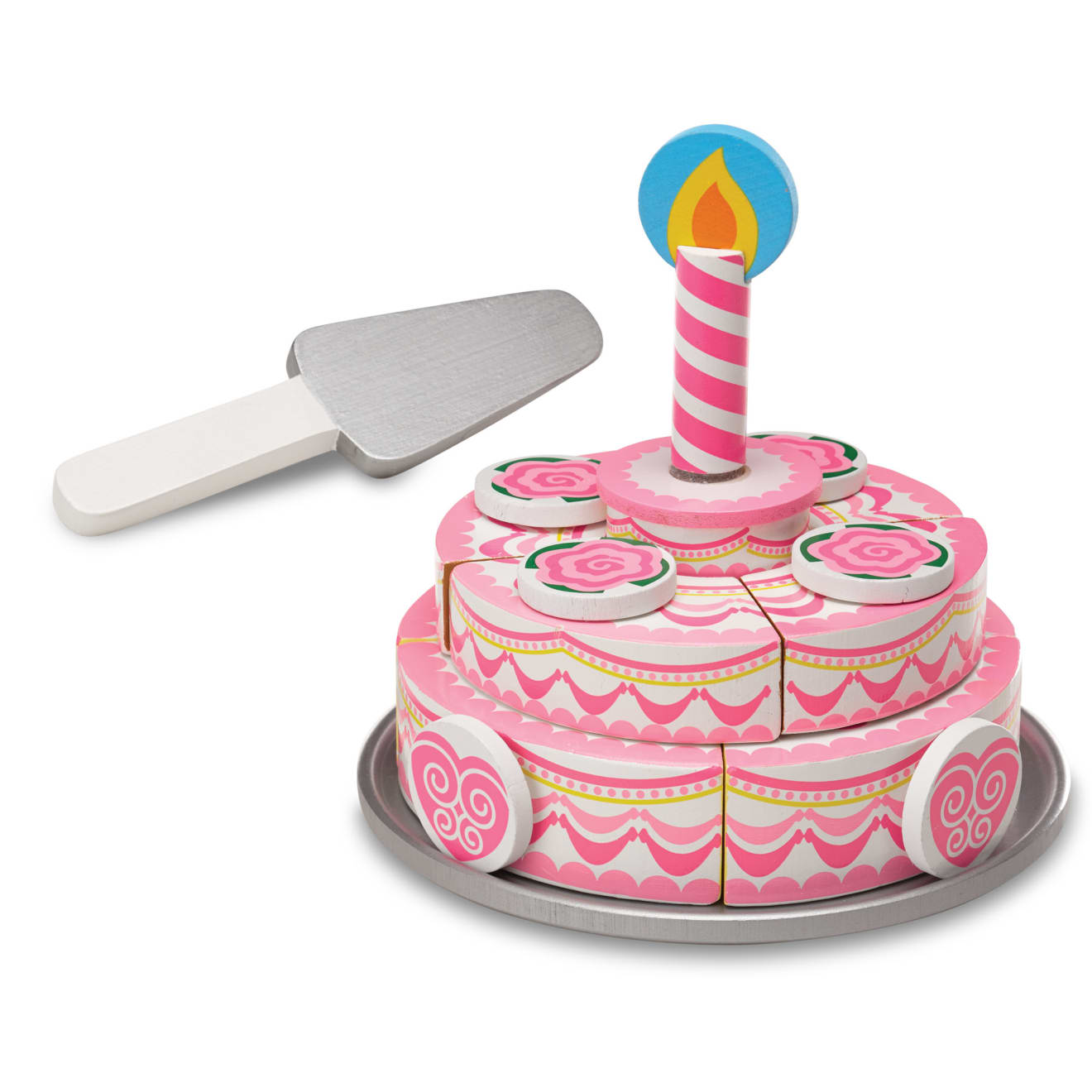 Triple-Layer Party Cake - Wooden Play Food - Image 4