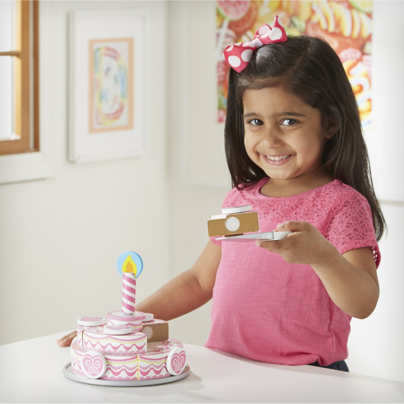 Triple-Layer Party Cake - Wooden Play Food - Image 5