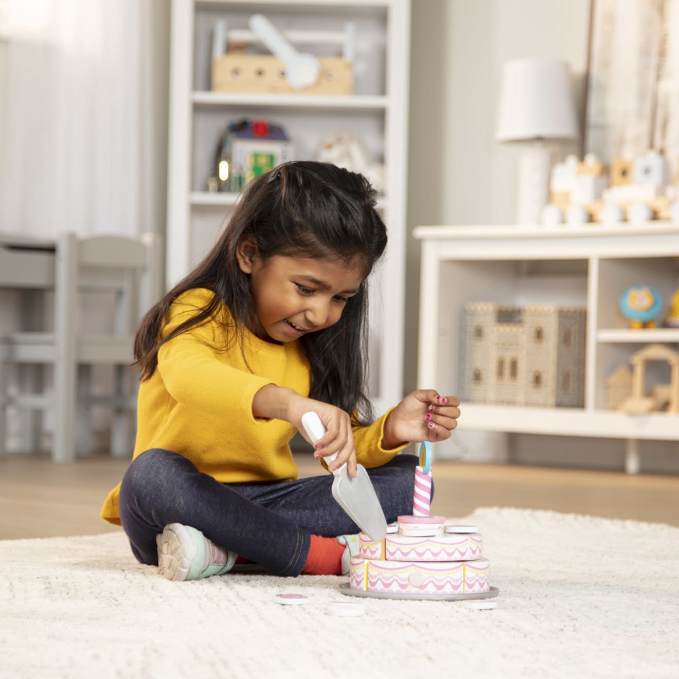 Triple-Layer Party Cake - Wooden Play Food - Image 7