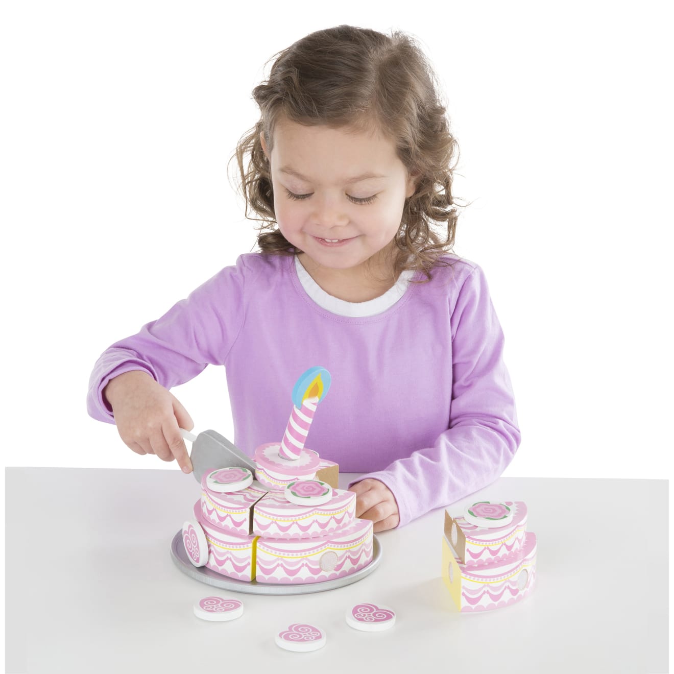 Triple-Layer Party Cake - Wooden Play Food - Image 8