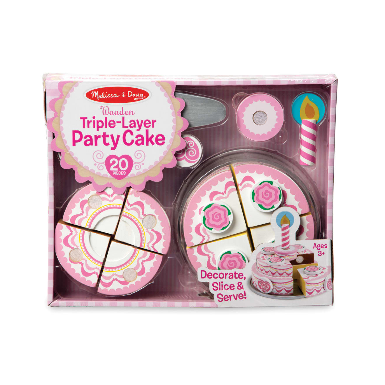 Triple-Layer Party Cake - Wooden Play Food - Image 3