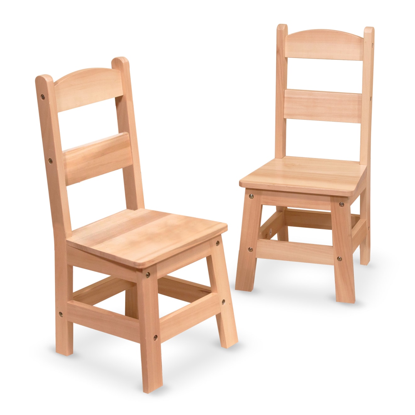 Pair of Solid Wood Chairs 2-Piece Set - Image 4