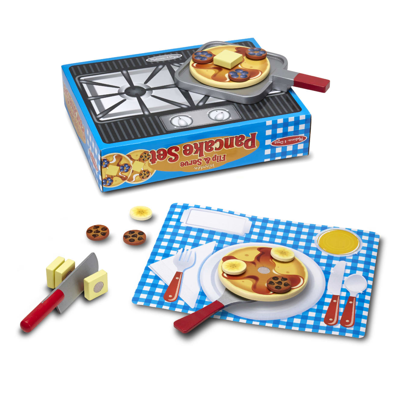 Flip & Serve Pancake Set - Wooden Play Food - Image 4