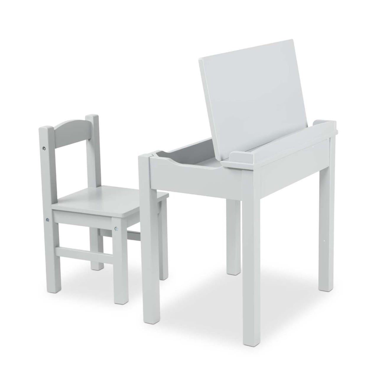 Child's Lift-Top Desk & Chair - Gray - Image 4