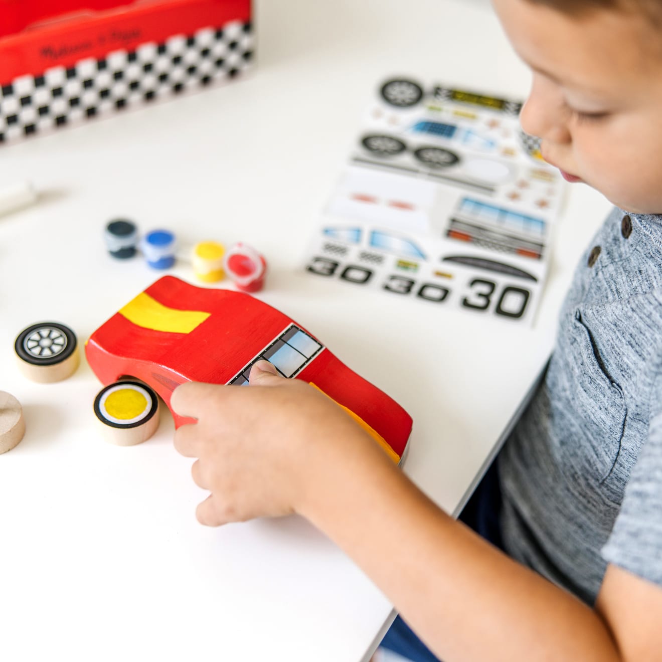 Decorate-Your-Own Wooden Race Car - Image 5