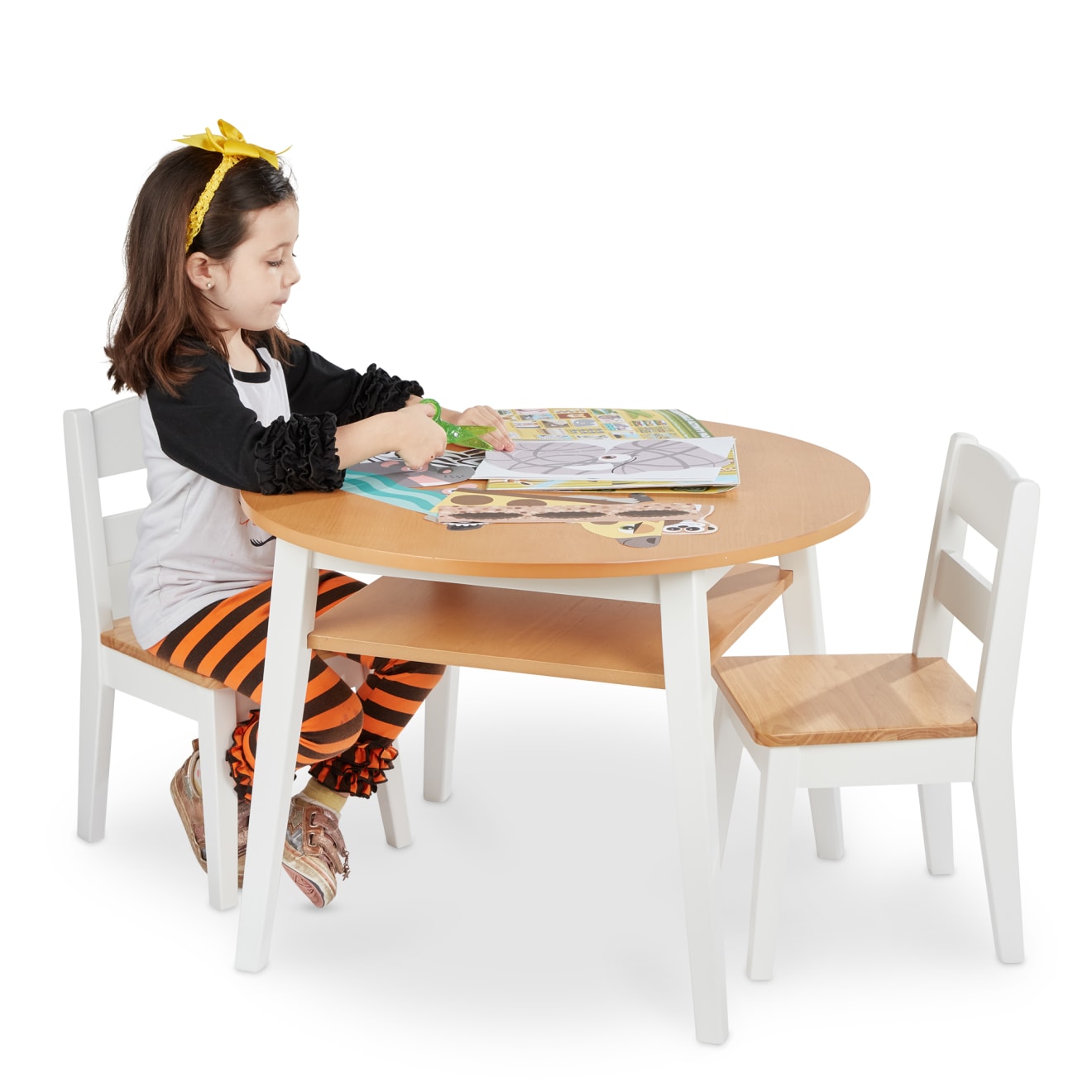 Wooden Round Table & Chairs Set - Image 7