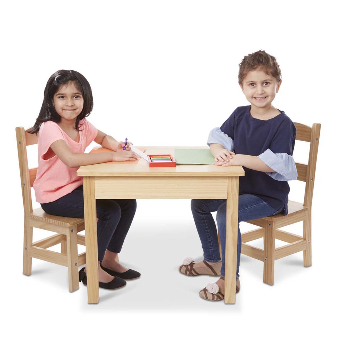 Wooden Table & Chairs - Natural - Image 7