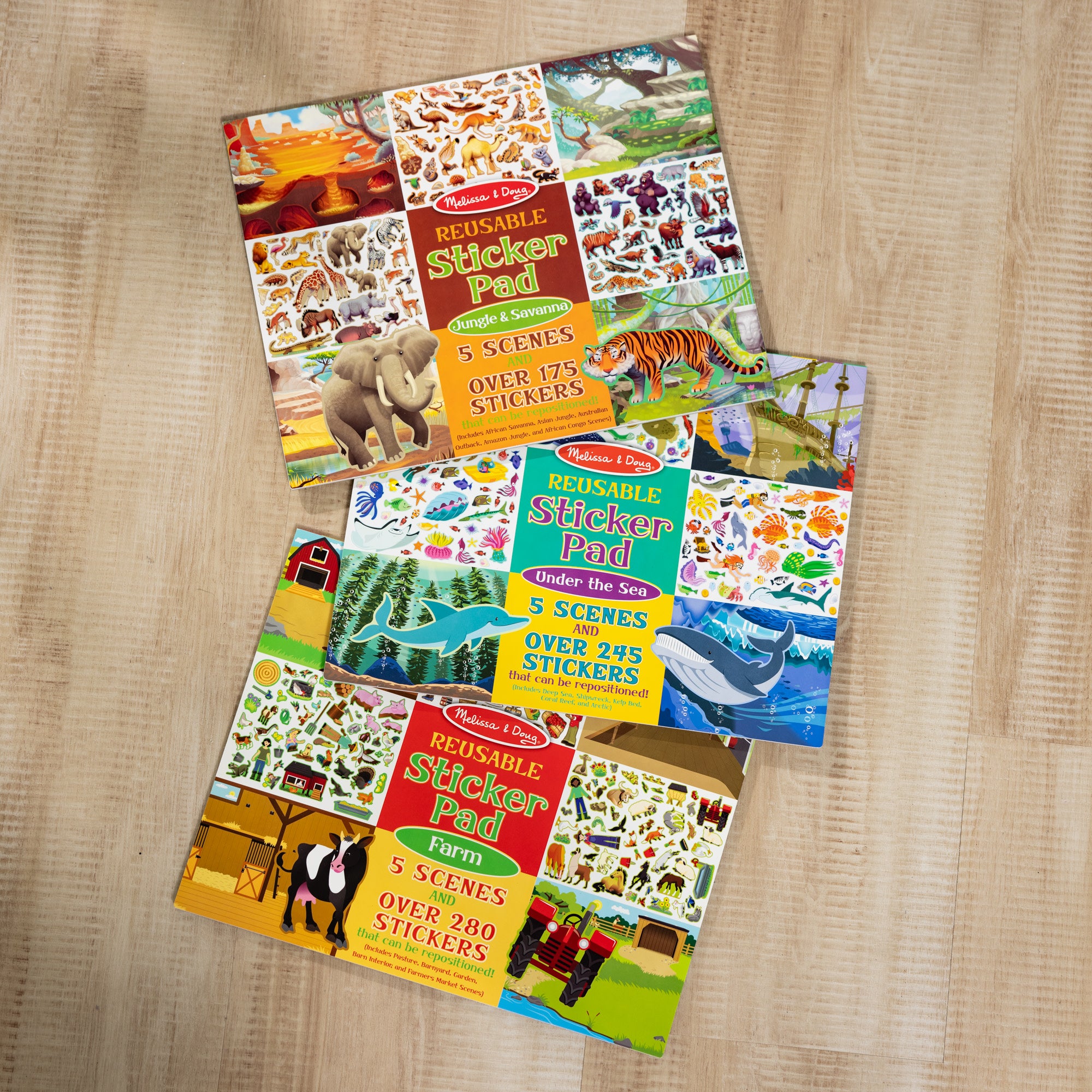Reusable Sticker Pad 3-Pack: Jungle. Farm. Under the Sea - Image 5