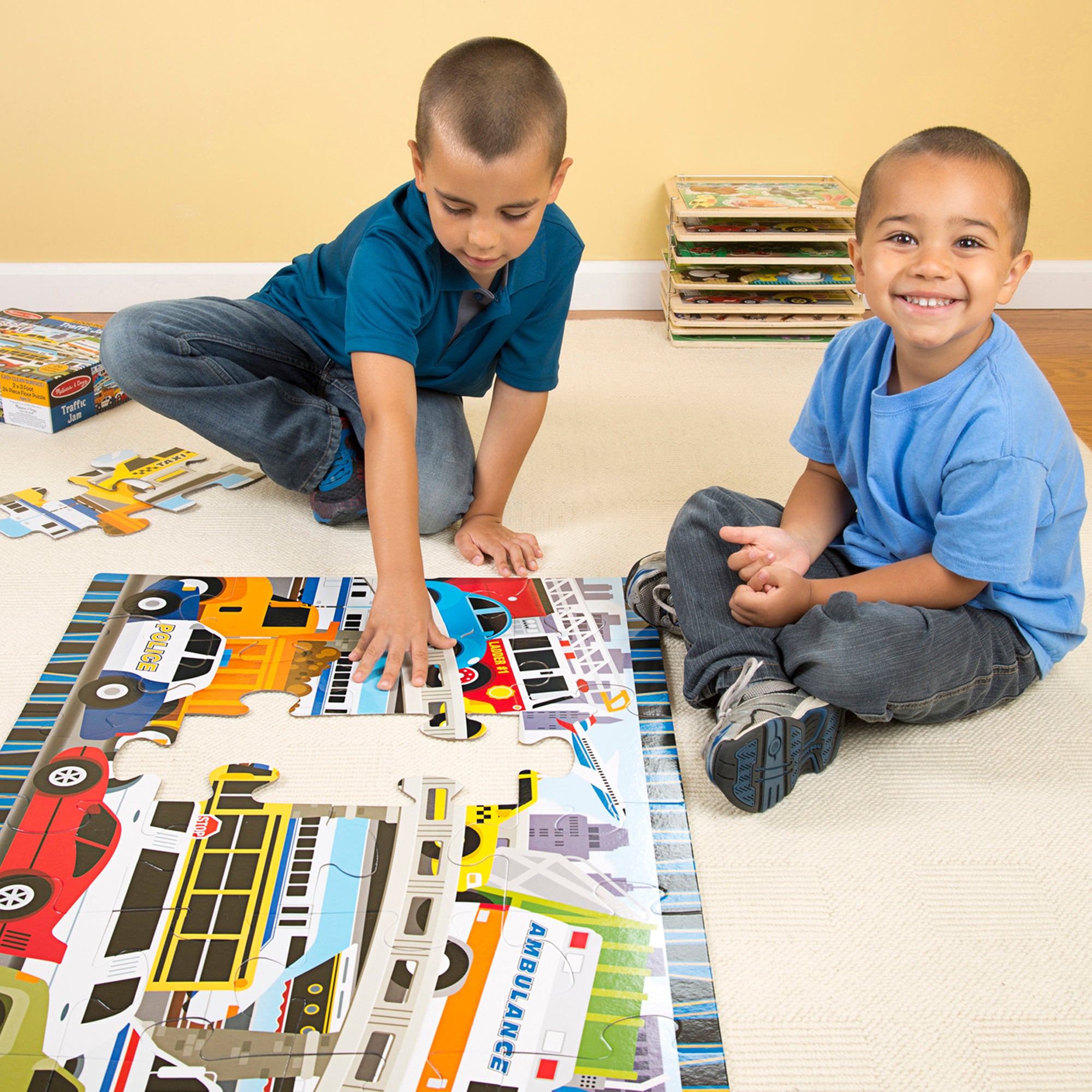 Traffic Jam Floor Puzzle - 24 Pieces - Image 6