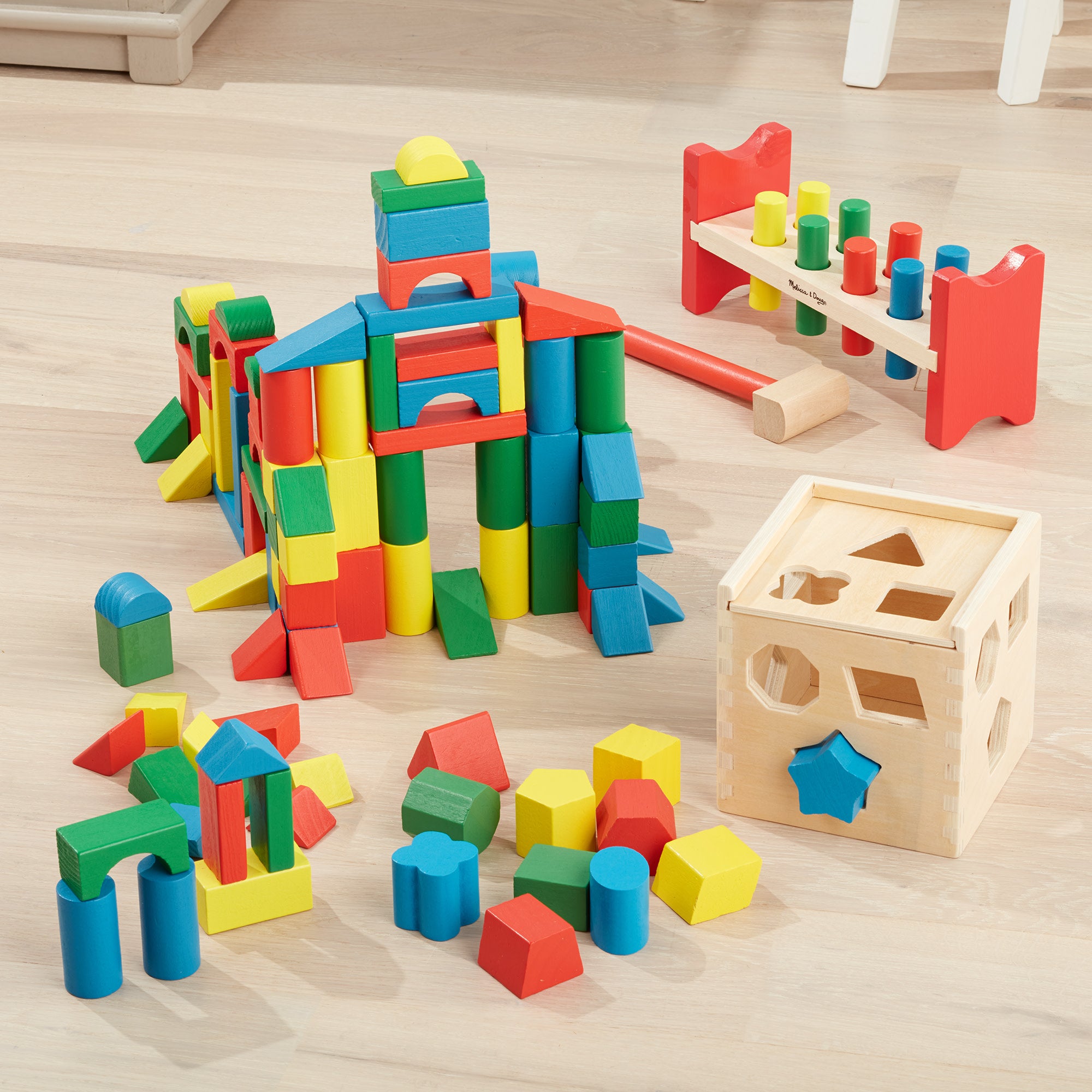 Stack. Sort & Pound Wooden Toy Collection - Image 9