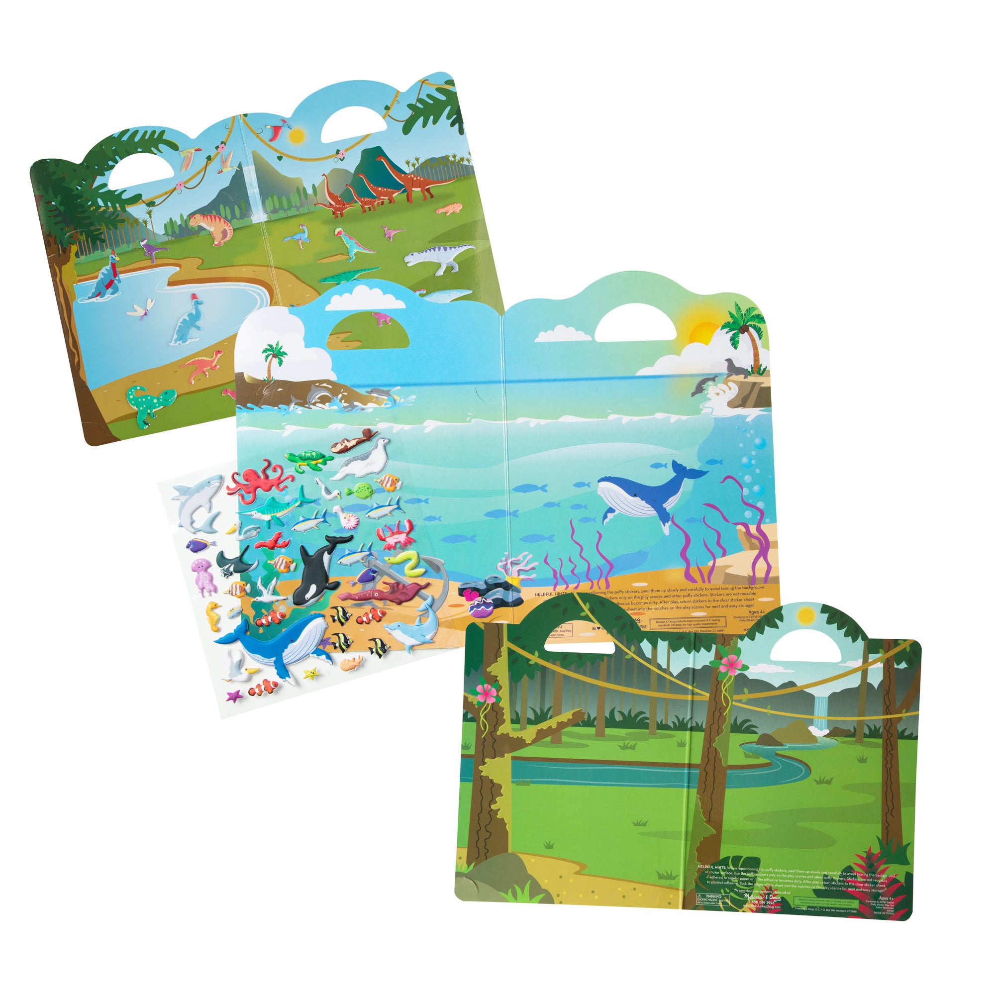 Puffy Sticker Play Set 3-Pack: Safari. Dinosaur. Ocean - Image 4