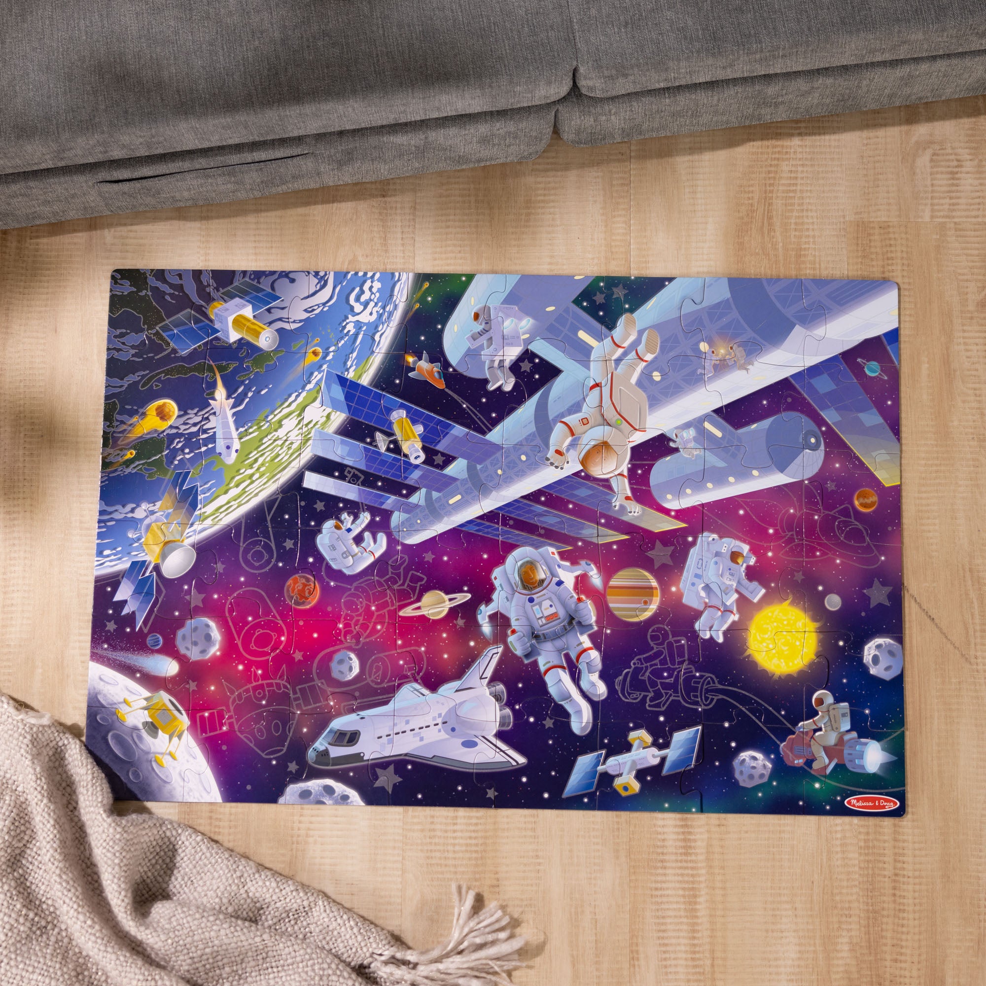 Outer Space Glow-in-the-Dark Floor Puzzle ?C 48 Pieces - Image 9