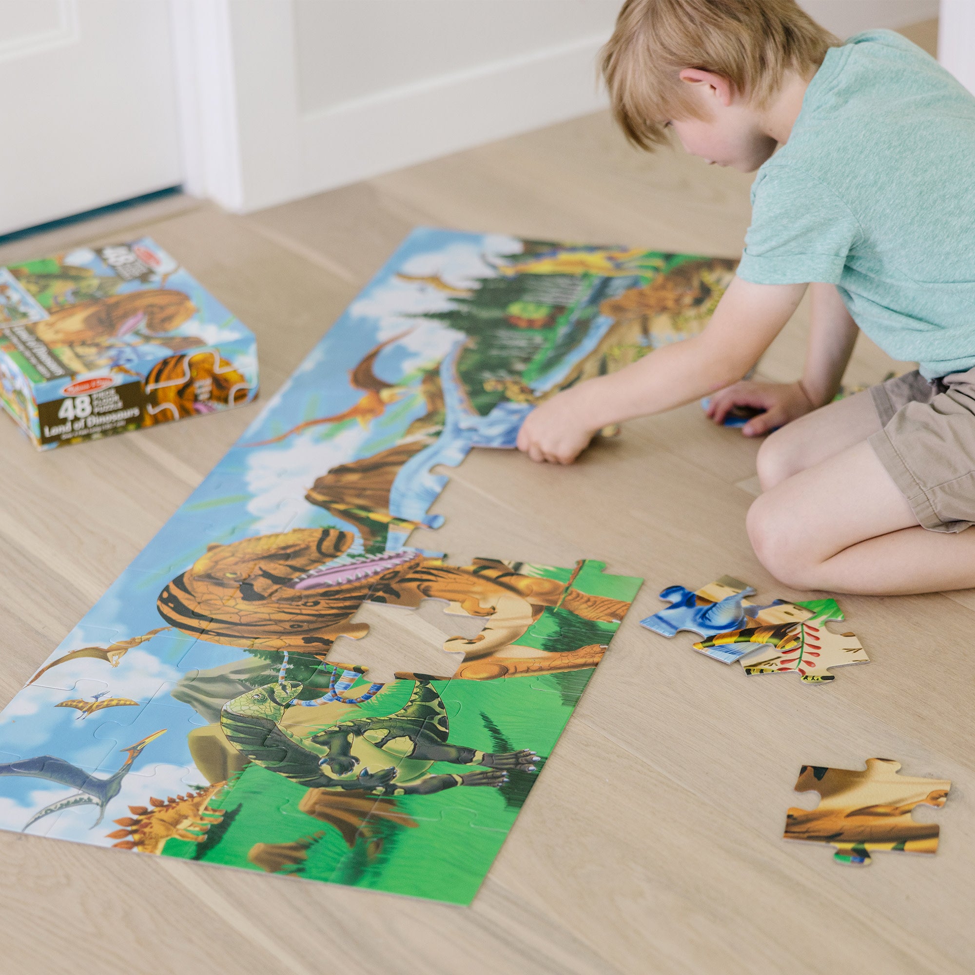 Land of Dinosaurs Floor Puzzle - 48 Pieces - Image 2
