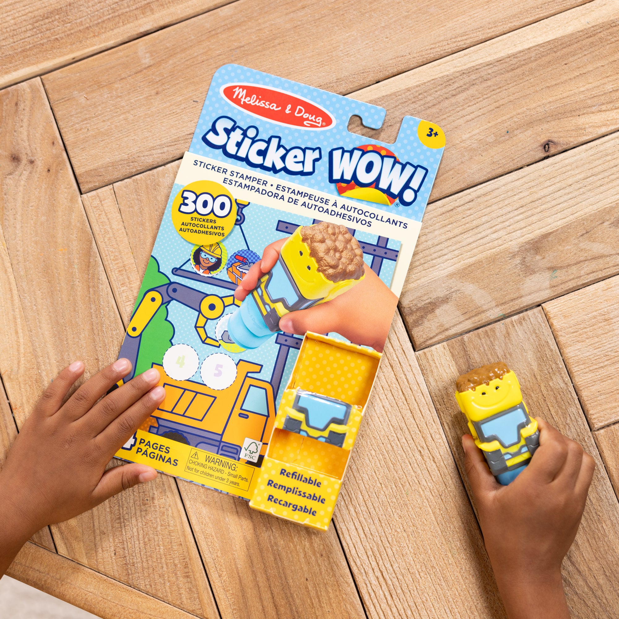 Sticker WOW!? Bulldozer Bundle: Activity Pad & Sticker Stamper + Mini Activity Pad and 200 Refill Stickers - Image 5