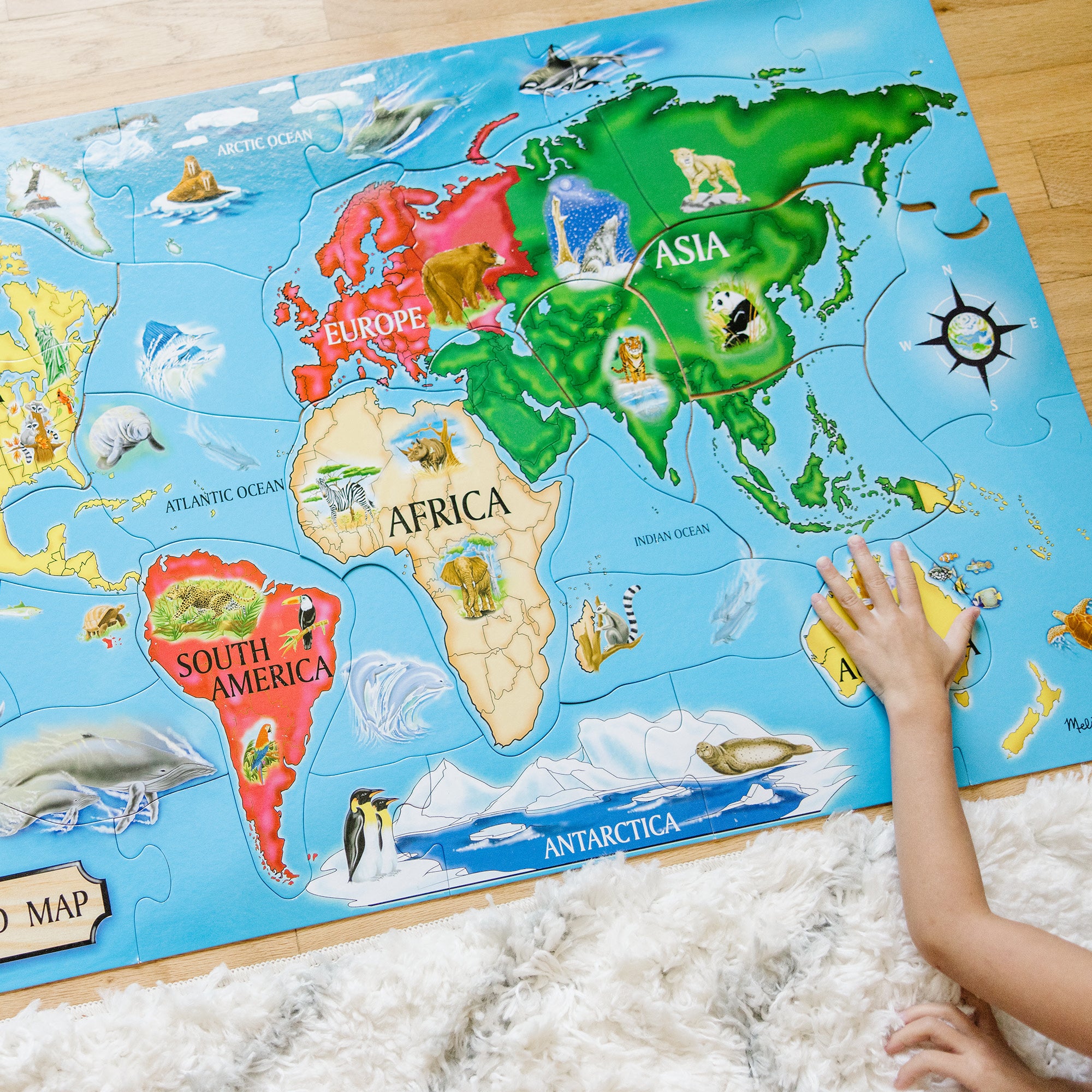World Map Floor Puzzle - 33 Pieces - Image 7