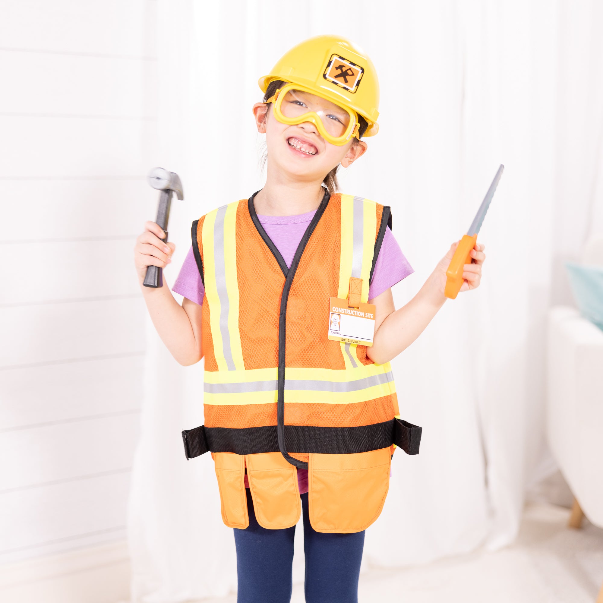 Construction Worker Costume Role Play Set - Image 2