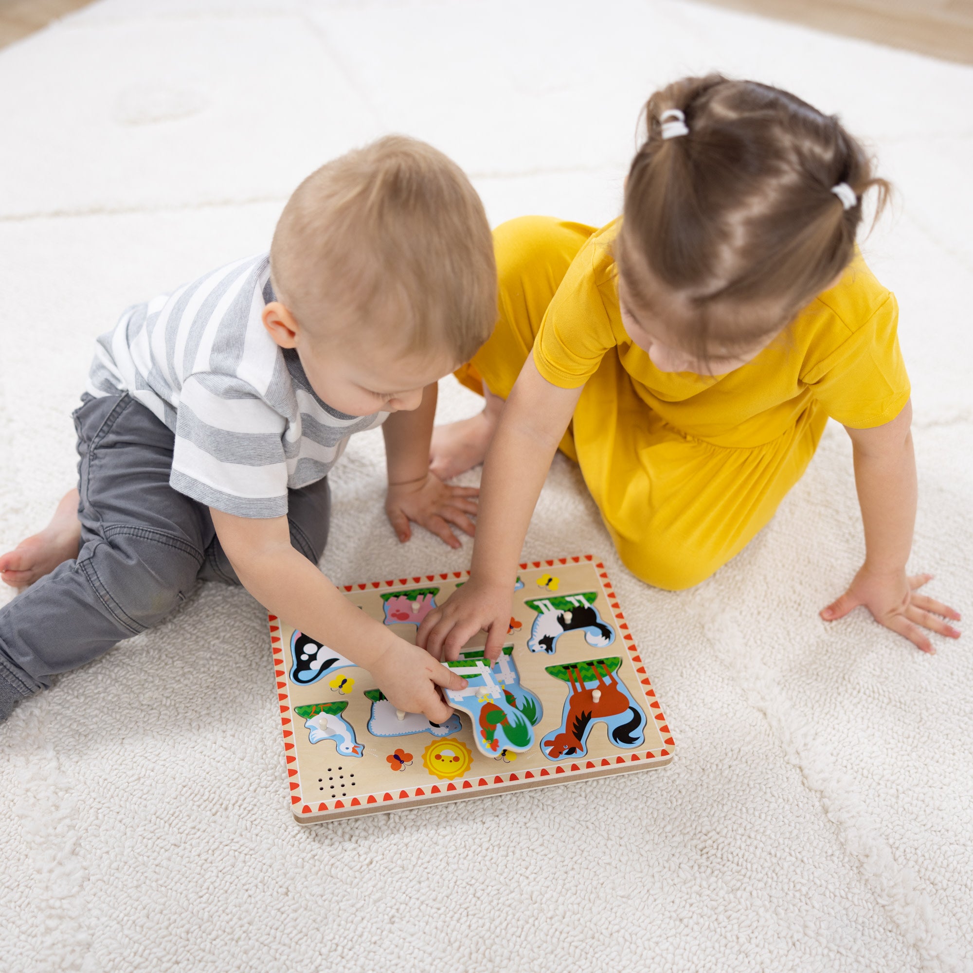 Wooden Sound Puzzle 2-Pack ?C Farm Animals. Vehicles - Image 7