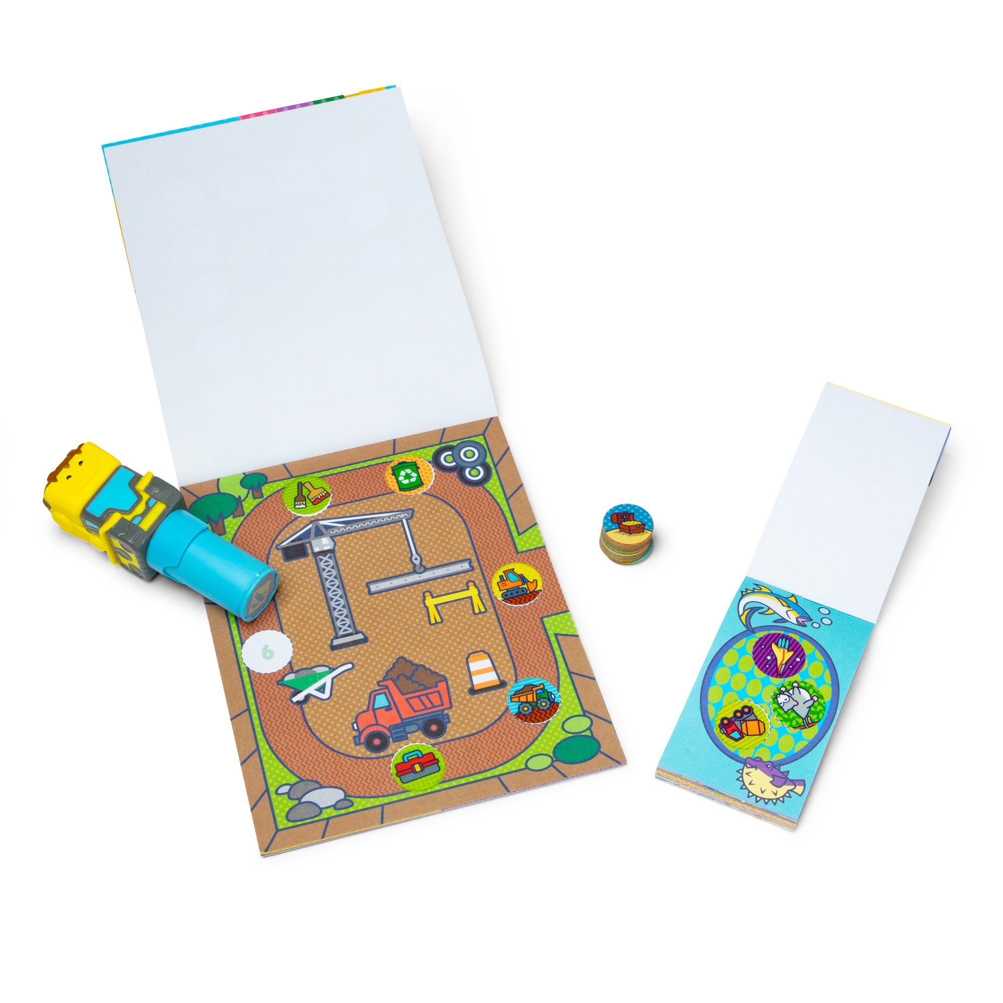 Sticker WOW!? Bulldozer Bundle: Activity Pad & Sticker Stamper + Mini Activity Pad and 200 Refill Stickers - Image 3
