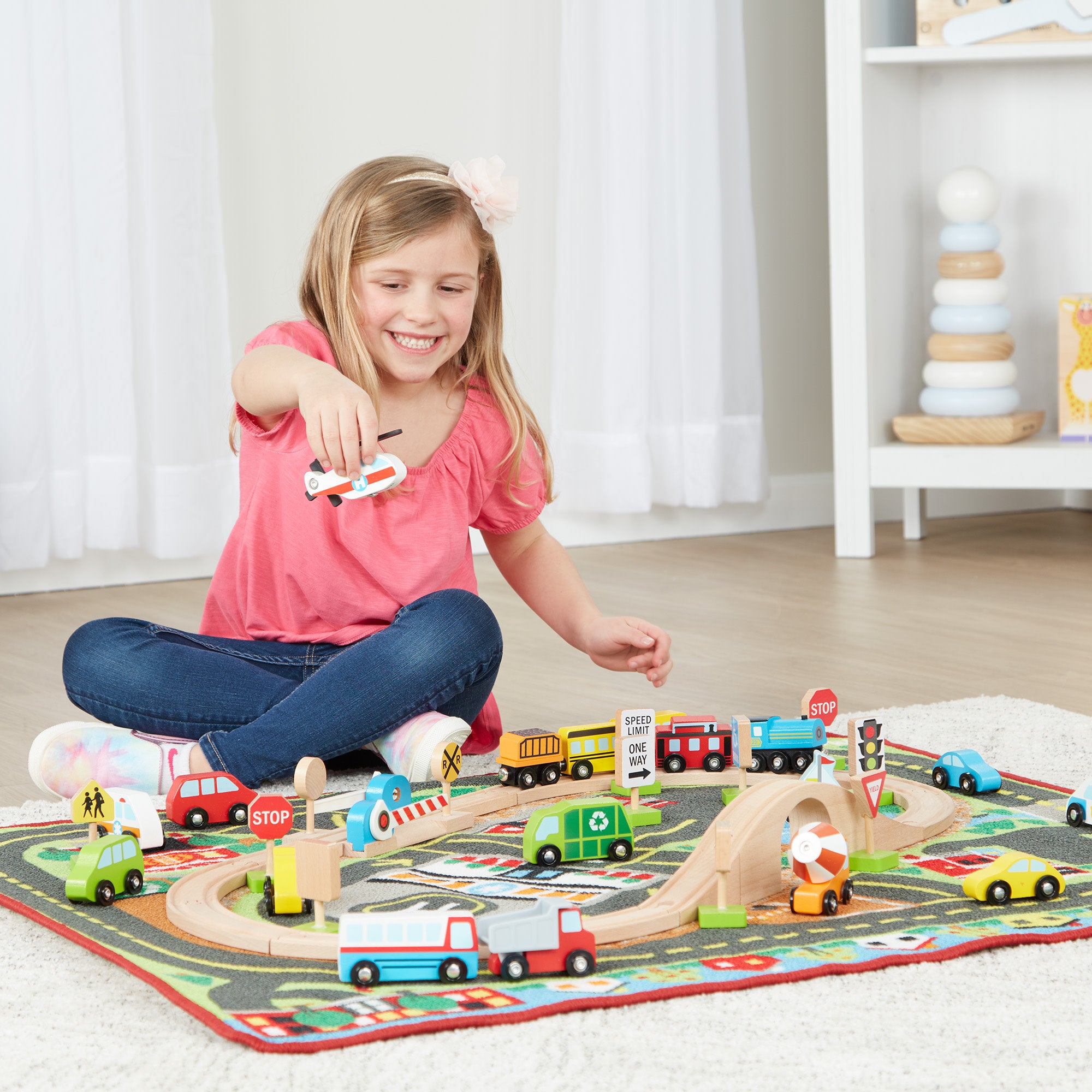Deluxe Multi-Vehicle Activity Rug Play Set - Image 2