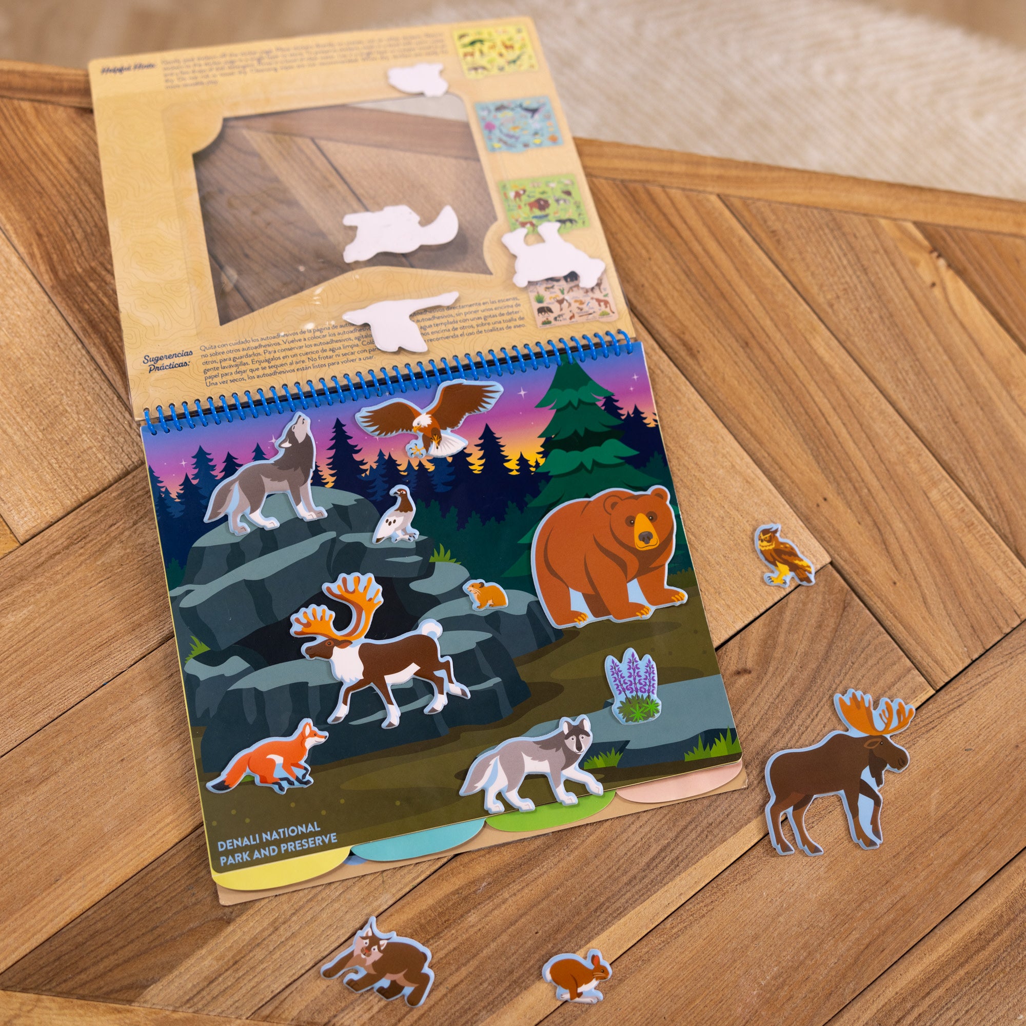 National Parks Reusable Stickers ?C Park Animals (5 Scenes. 121 Stickers) - Image 9